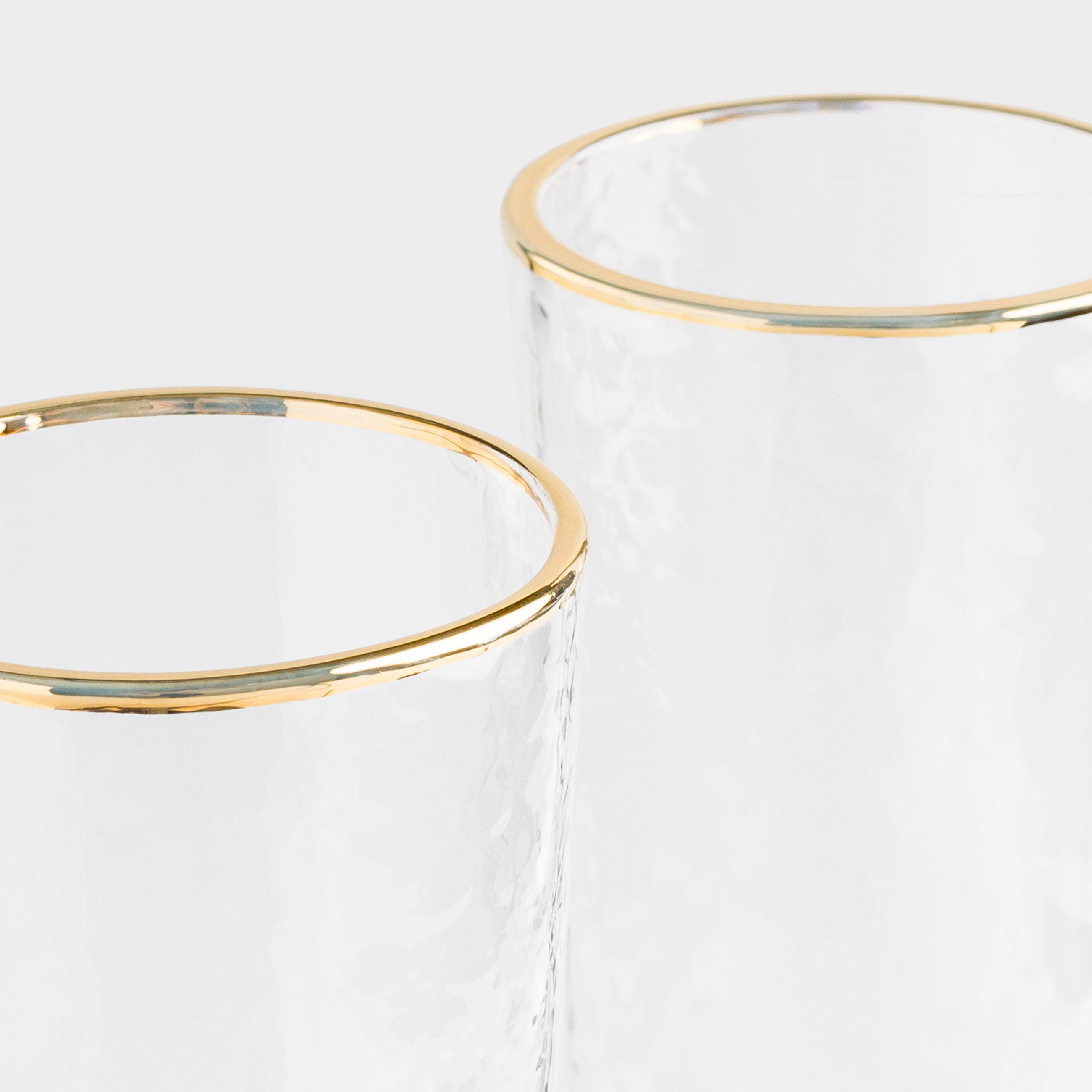 Бокал для шампанского, 160 мл, 2 шт, стекло, с золотистым кантом, Ripply gold, image-5