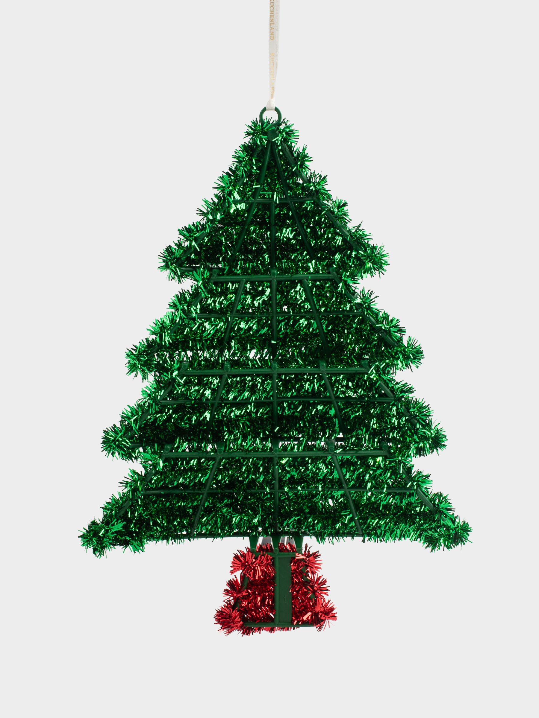 Украшение декоративное, 36 см, подвесное, мишура/пластик, зеленое, Елка, Tinsel decor, image-4