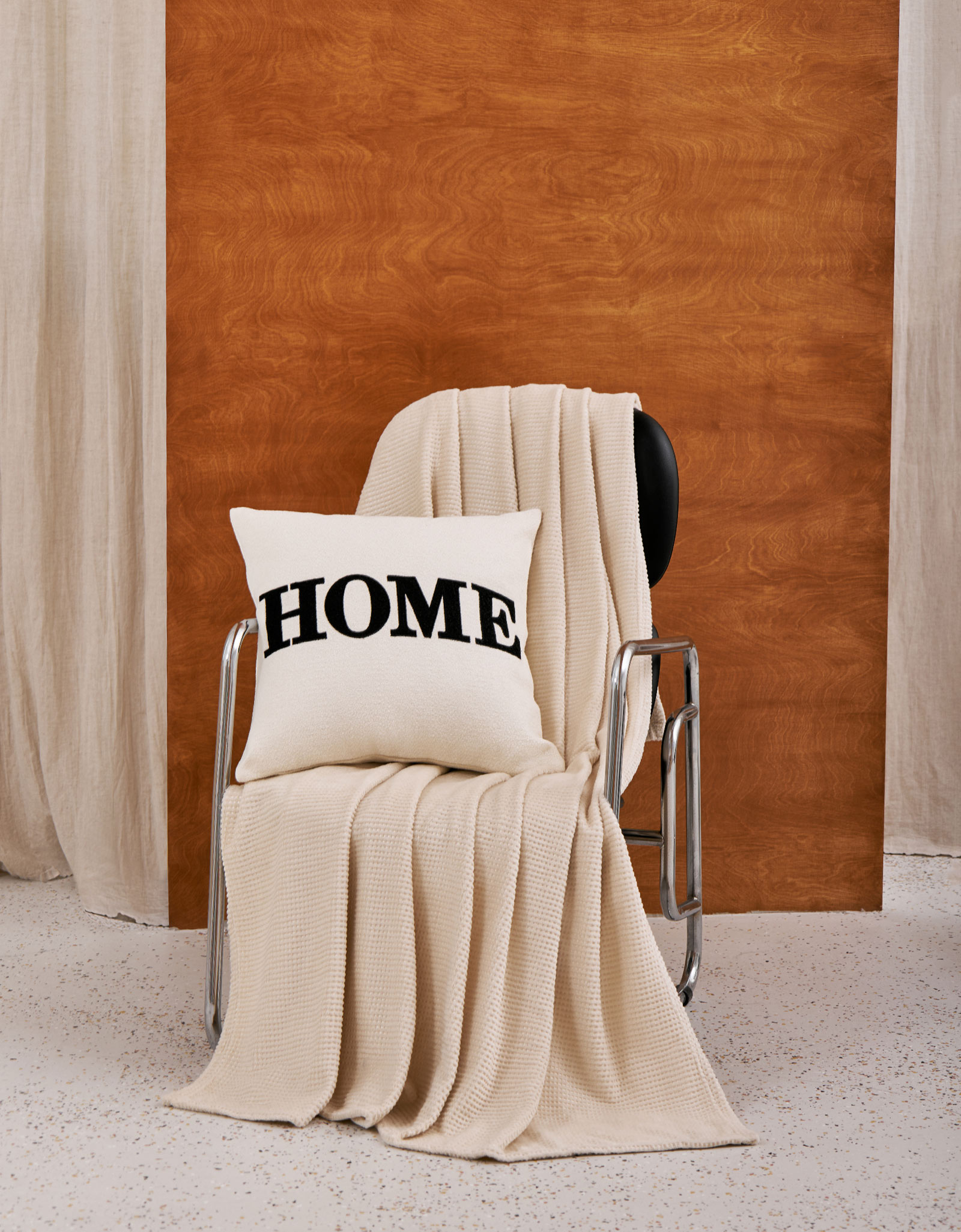 Подушка декоративная, 45х45 см, полиэстер, молочная, Home deco, image-2