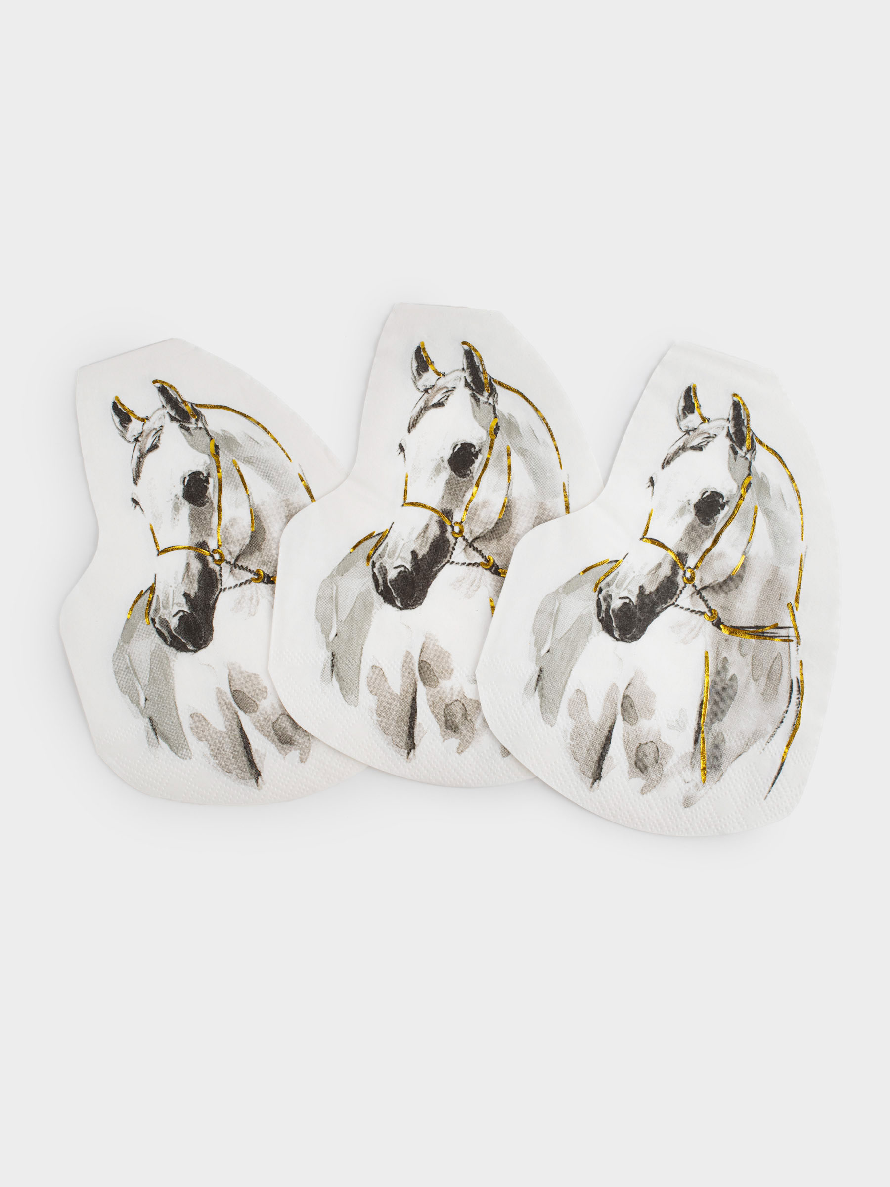 Қағаз майлықтар, 21х30 см, 20 дана, пішінді, ақ, Жылқы, Horse sketch, image-2