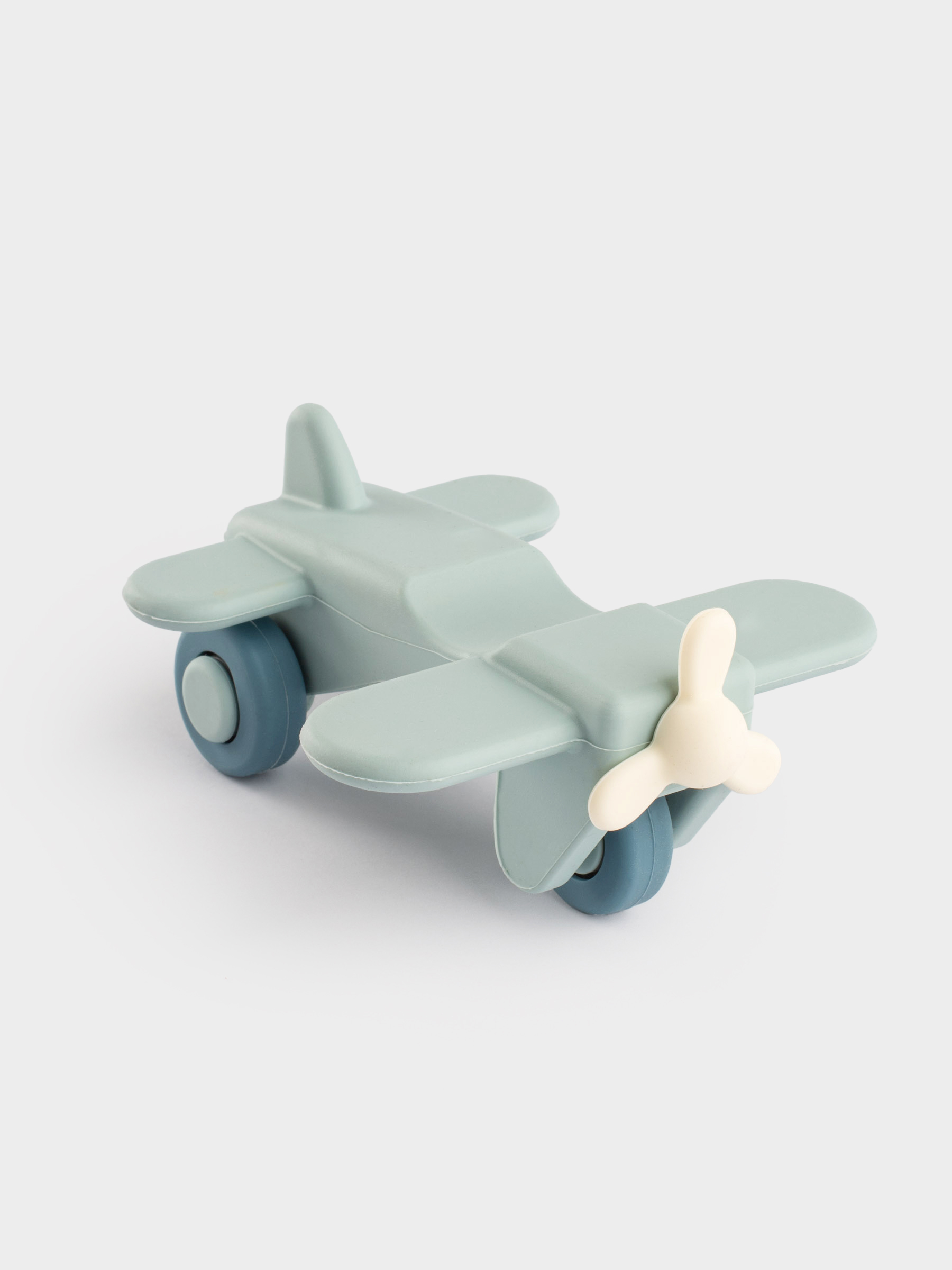 Игрушка, 11х5 см, силикон, голубая, Самолет, Kiddy, image-2