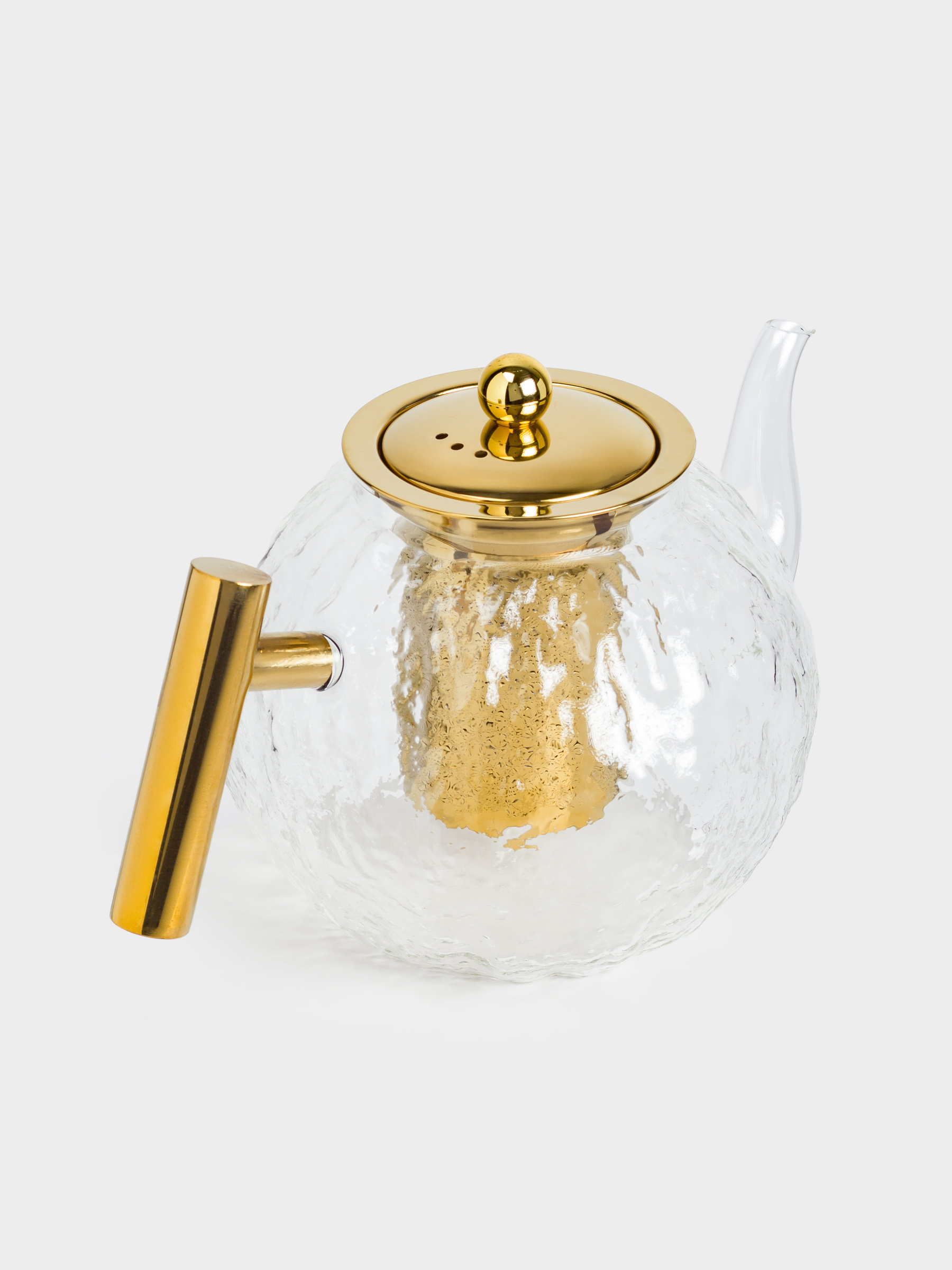 Чайник заварочный, 1,3 л, стекло Б/сталь, золотистый, Glacial gold, image-1