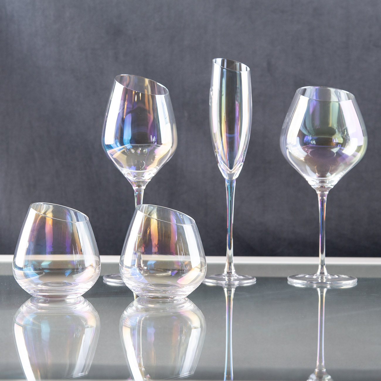 Бокал для белого вина, 460 мл, 4 шт, стекло, перламутр, Charm L polar изображение № 7