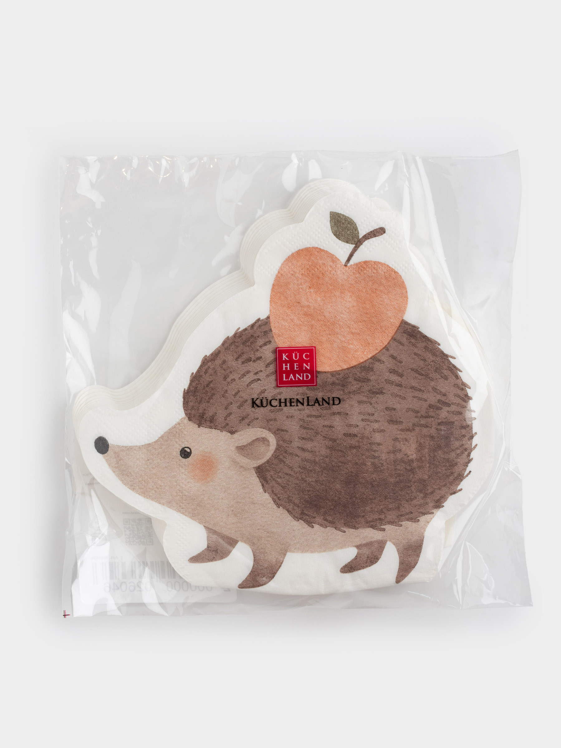 Қағаз майлықтар, 28х32 см, 20 дана, бұйра, қоңыр, Кірпі, Forest animals, image-4