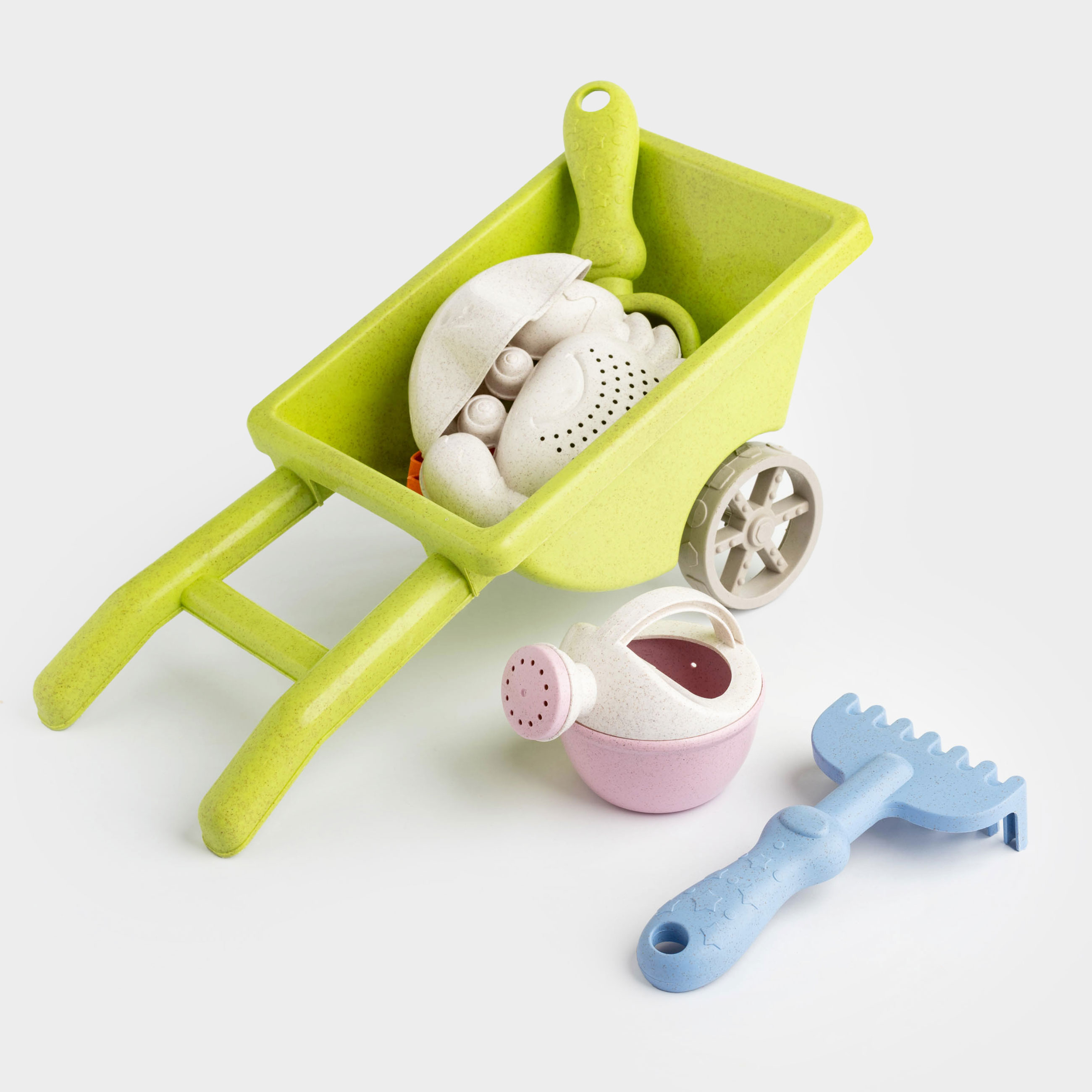 Набор игровой для песка, 7 пр, с игрушкой, пластик, цветной, Телега, Sunny, image-4