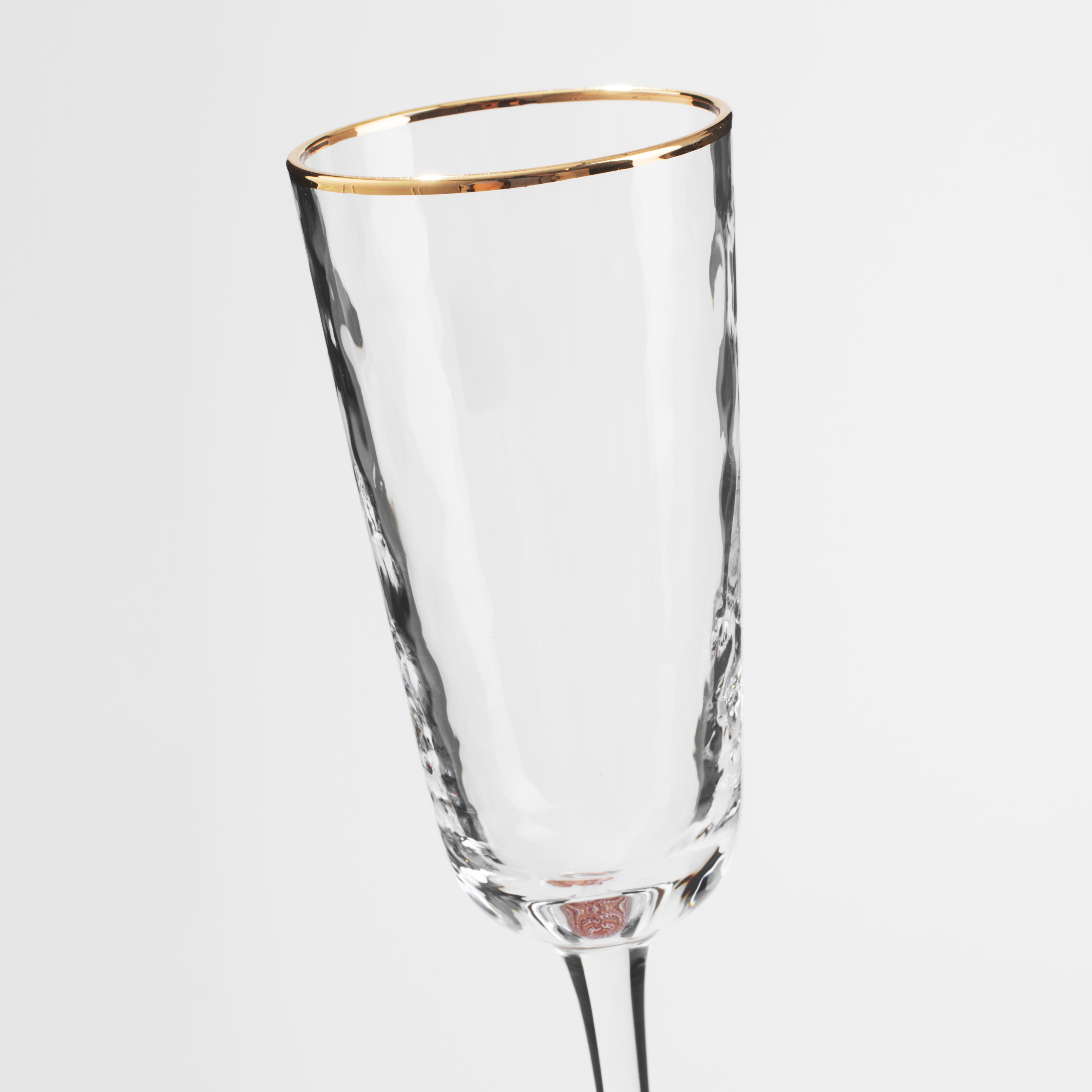 Шампан әйнегі, 190 мл, 2 дана, шыны, алтын жиегі бар, Liomea gold изображение № 4