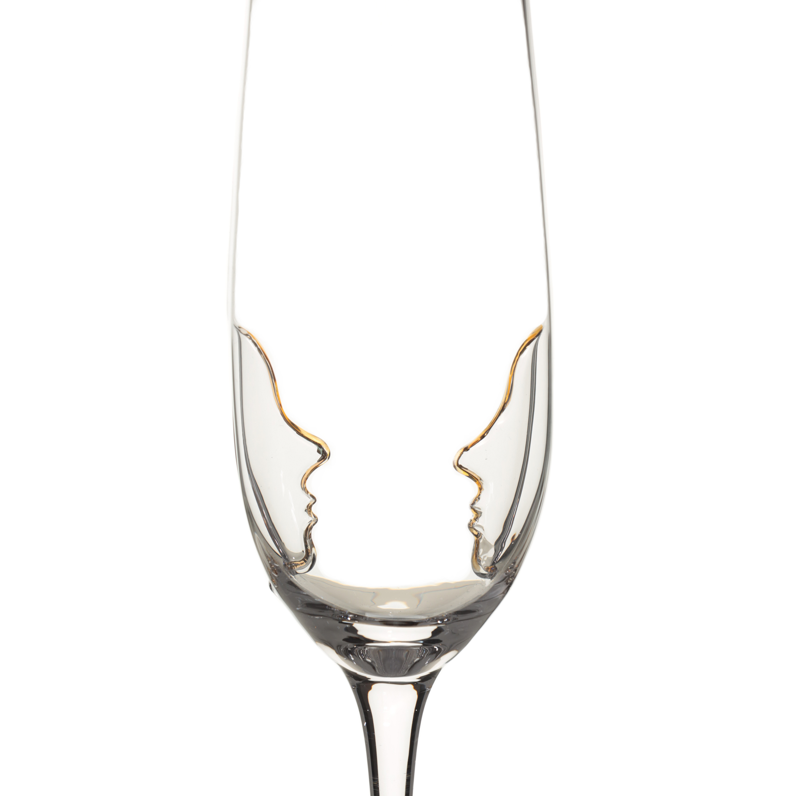 Шампан әйнегі, 270 мл, 2 дана, шыны, алтын бет, Face gold изображение № 3