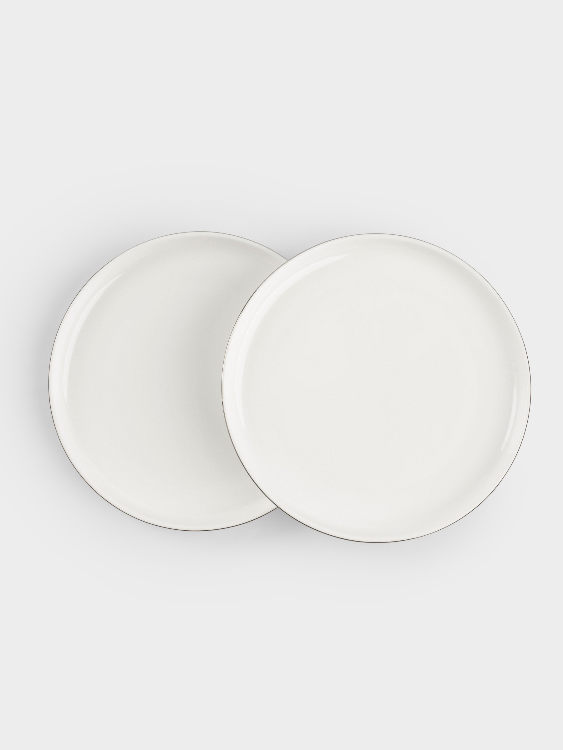 Тәтті тағам тәрелкесі, 20 см, 2 дана, фарфор F, ақ, Ideal silver, image-1