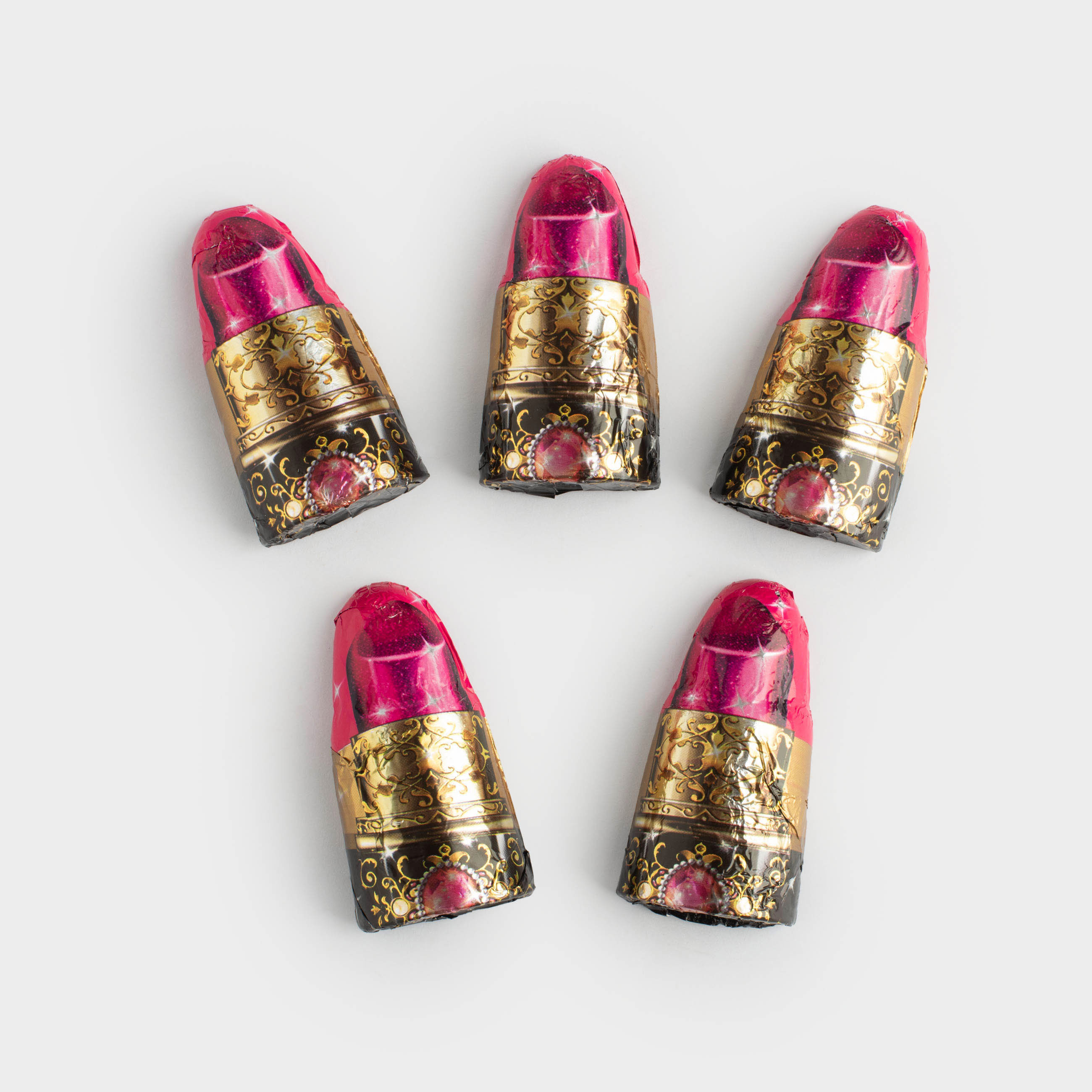 Конфета шоколадная, 60 г, 5 шт, с карамелью леденцовой, Клубника, Помада, Sweet shape, image-1