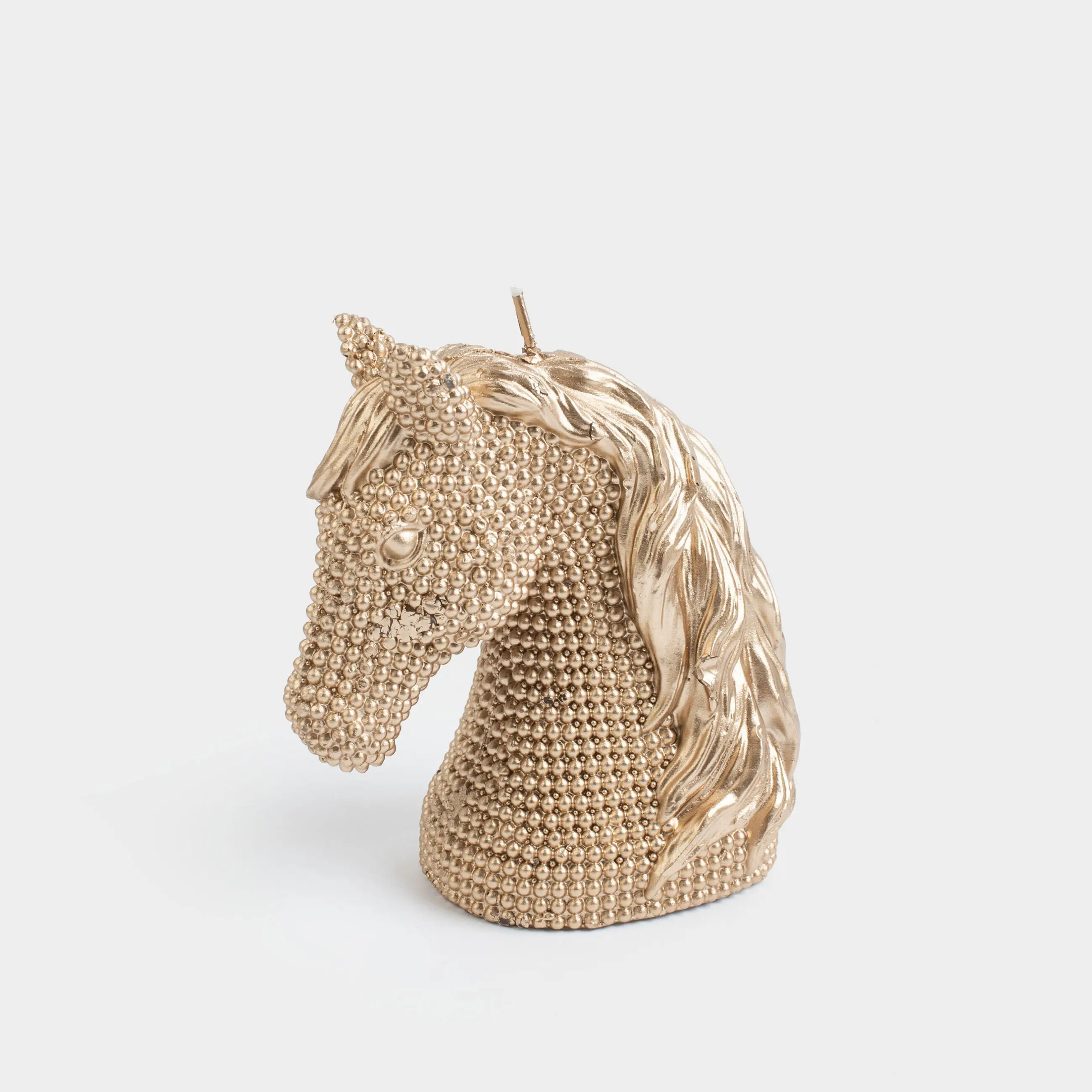 Шам, 11х12 см, алтын түстес, Жылқы, Horse gold