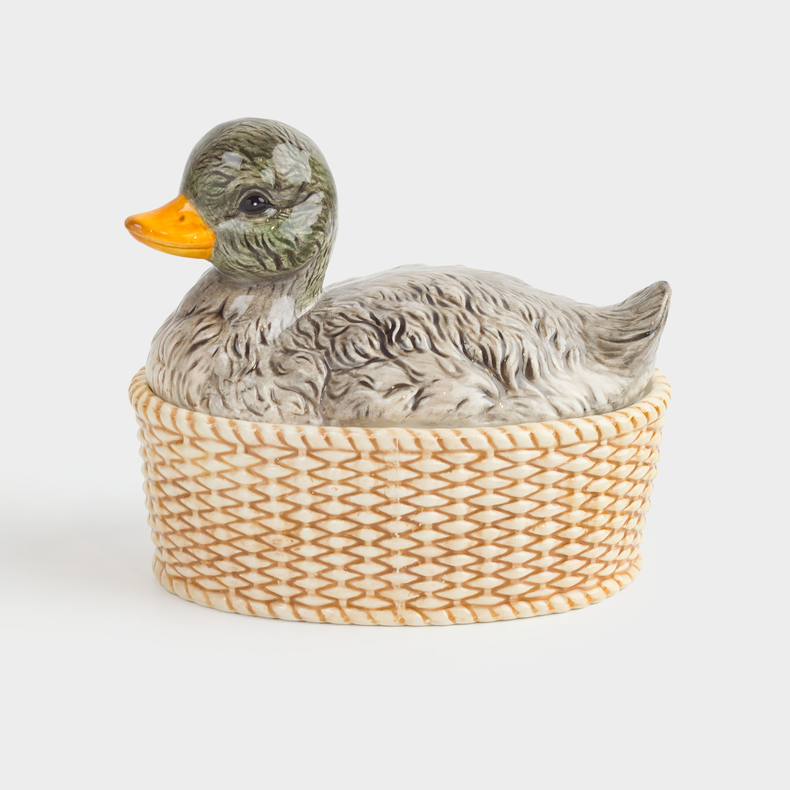 Сақтау ыдысы, 17х16 см, 600 мл, керамика, Себеттегі үйрек, Duck, image-0