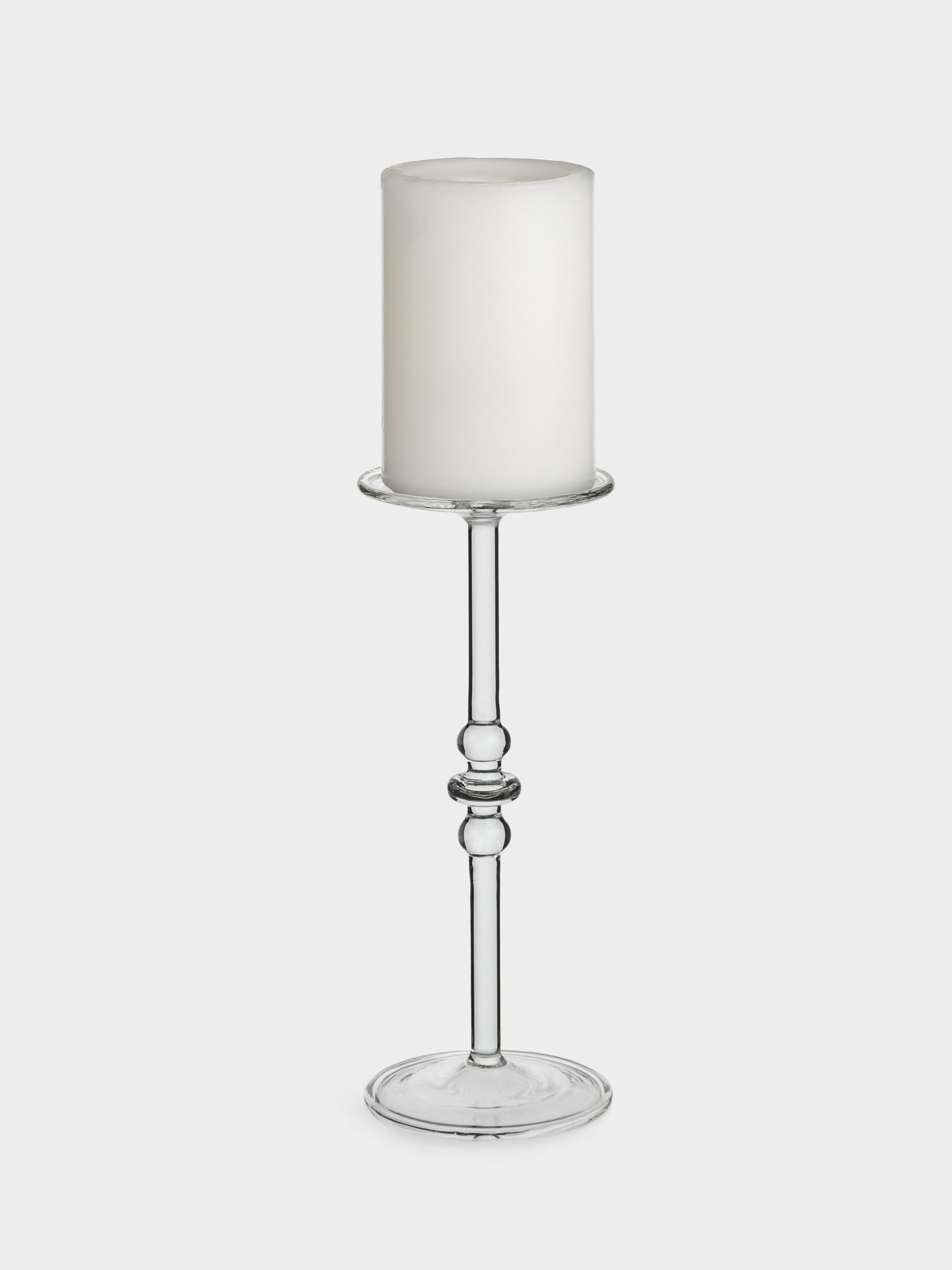 Подсвечник, 21 см, для одной свечи, на ножке, стекло, Clear, image-5