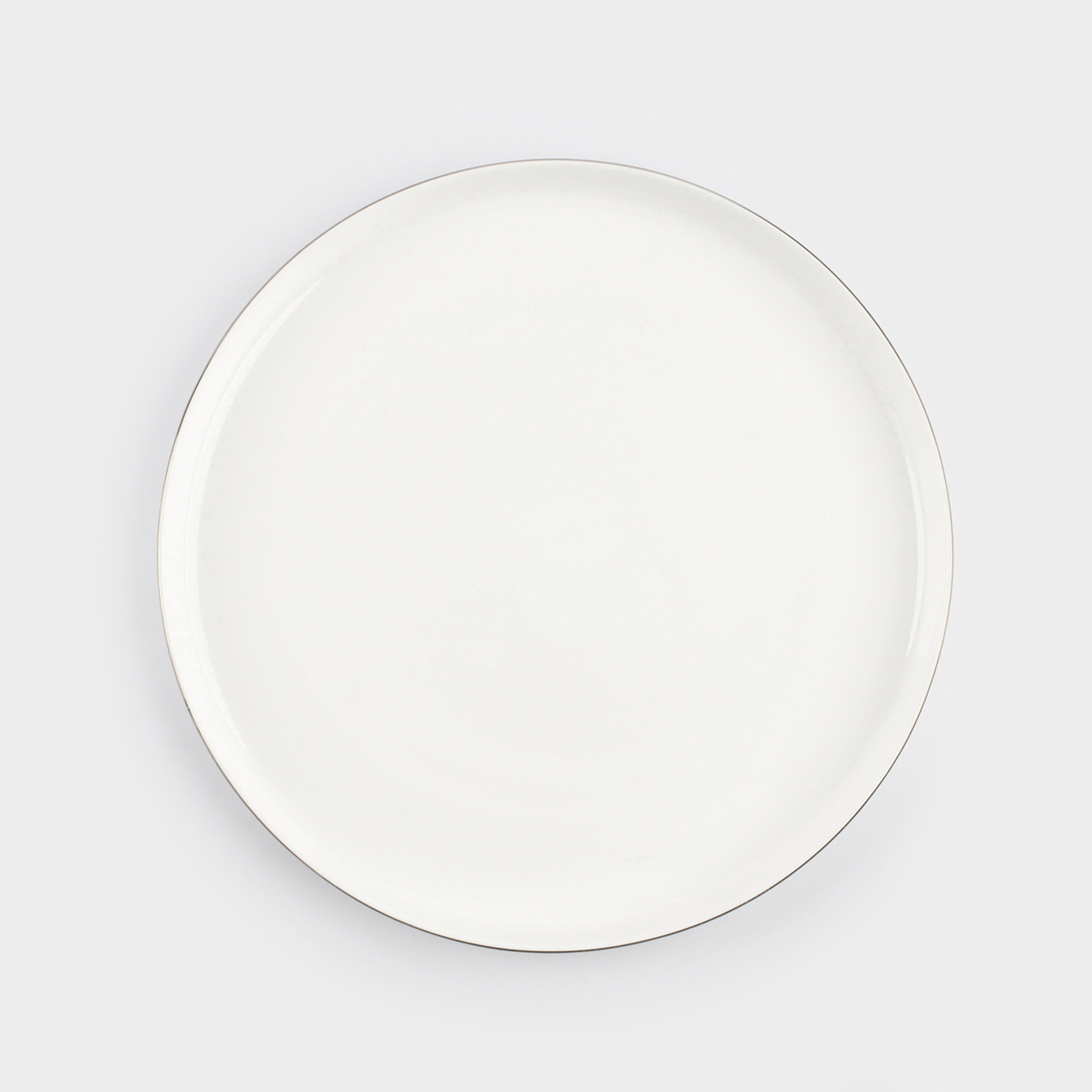 Түскі ас тәрелкесі, 26 см, фарфор F, ақ, Ideal silver