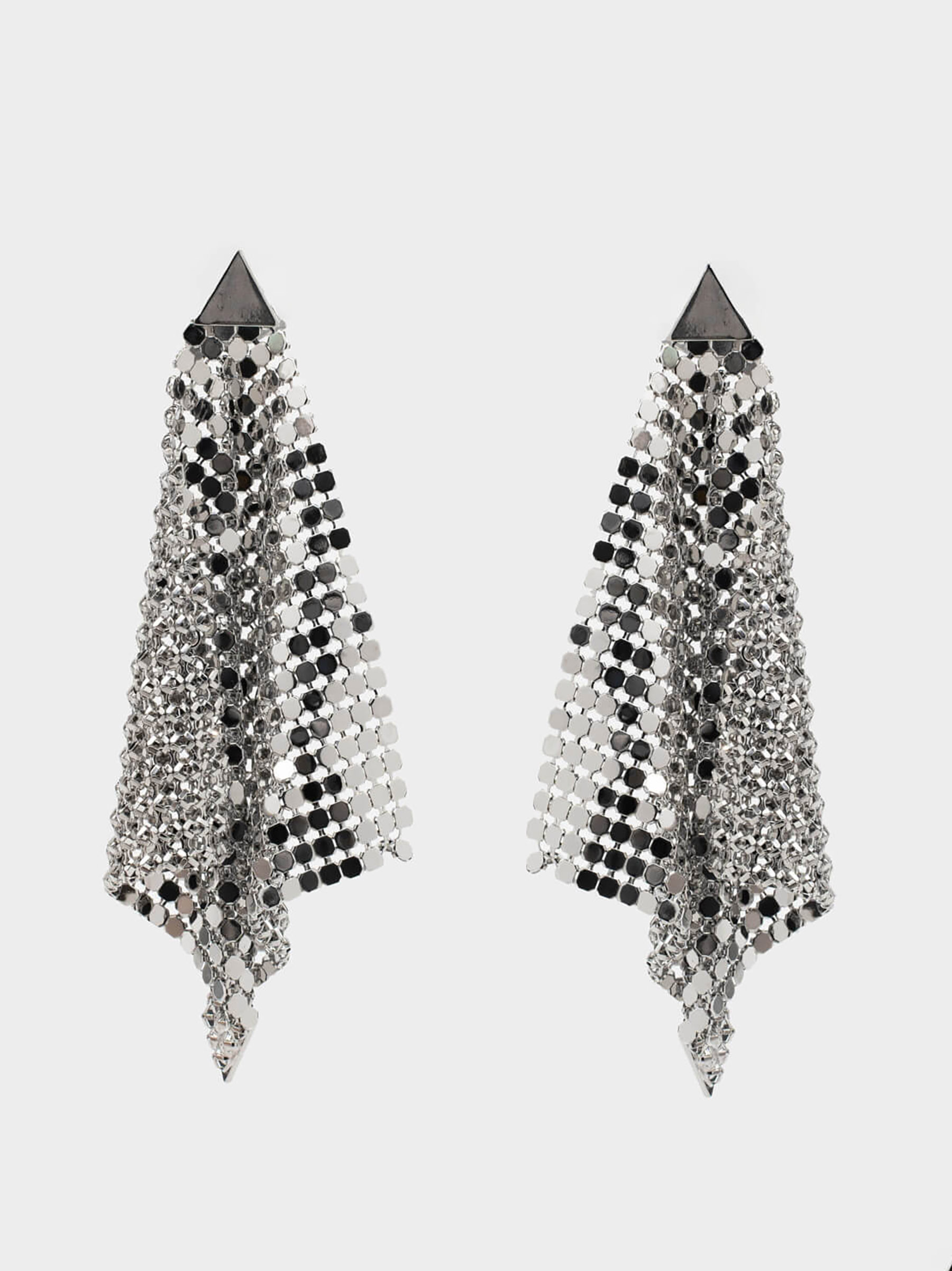 Серьги-пусеты, 7 см, металл, серебристые, Jewelry, image-1