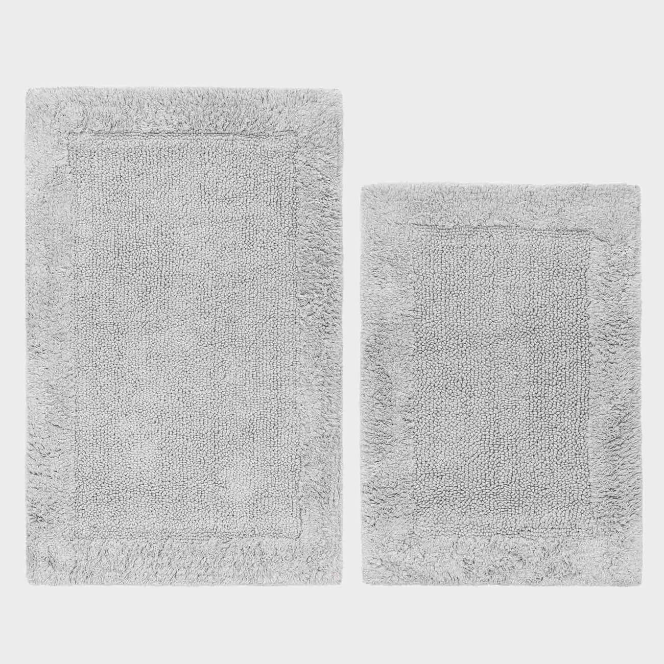 Коврик для ванной комнаты, 40x60/50x80 см, 2 шт, противоскользящий, хлопок, светло-серый, Metric, image-0