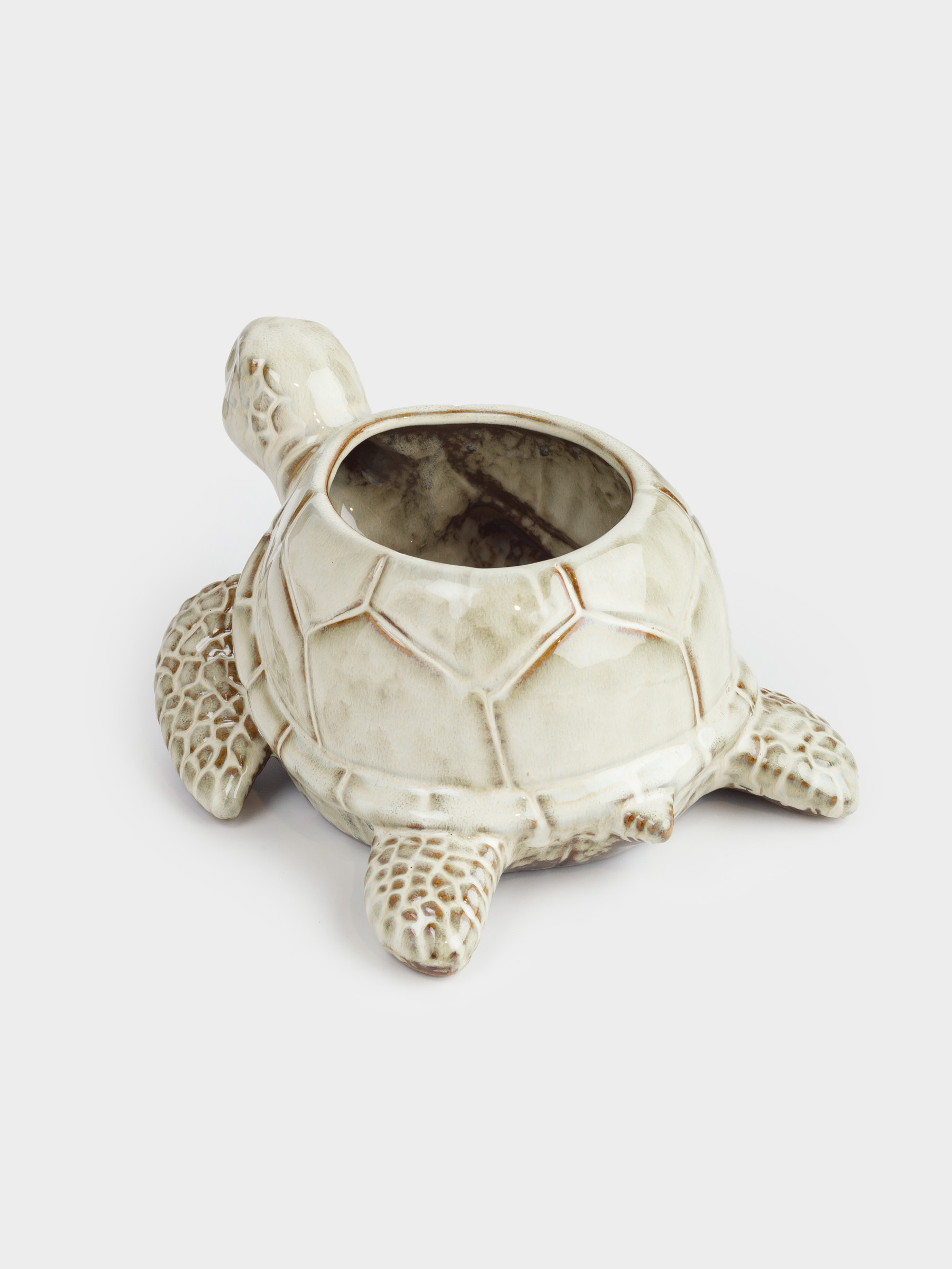 Конфетница, 26х13 см, фарфор P, бежево-коричневая, Черепаха, Grand turtle, image-2