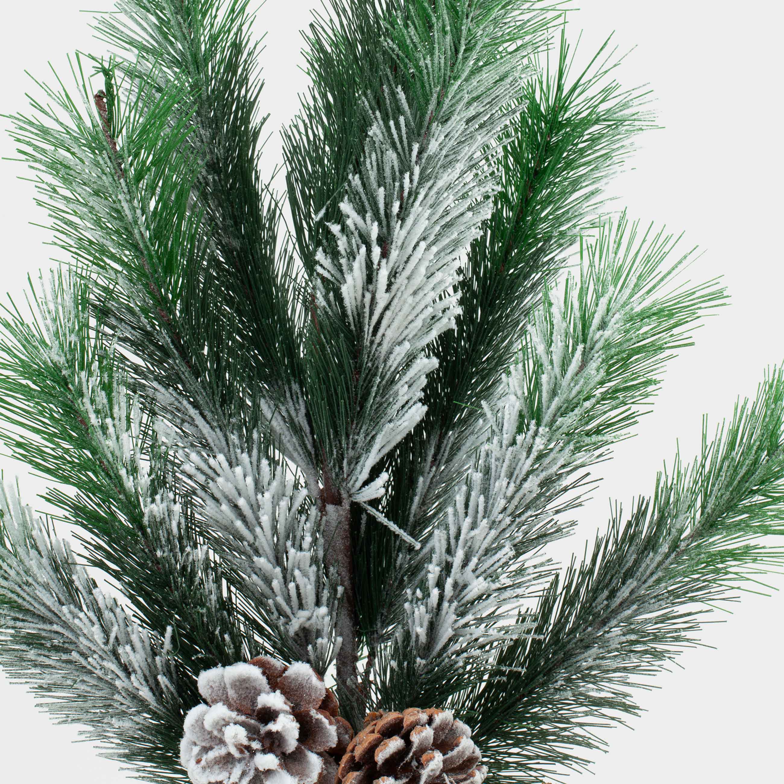 Сәндік бұтақ, 95 см, пластик/металл, Қар басқан қылқан инелер, Snowy decor, image-0