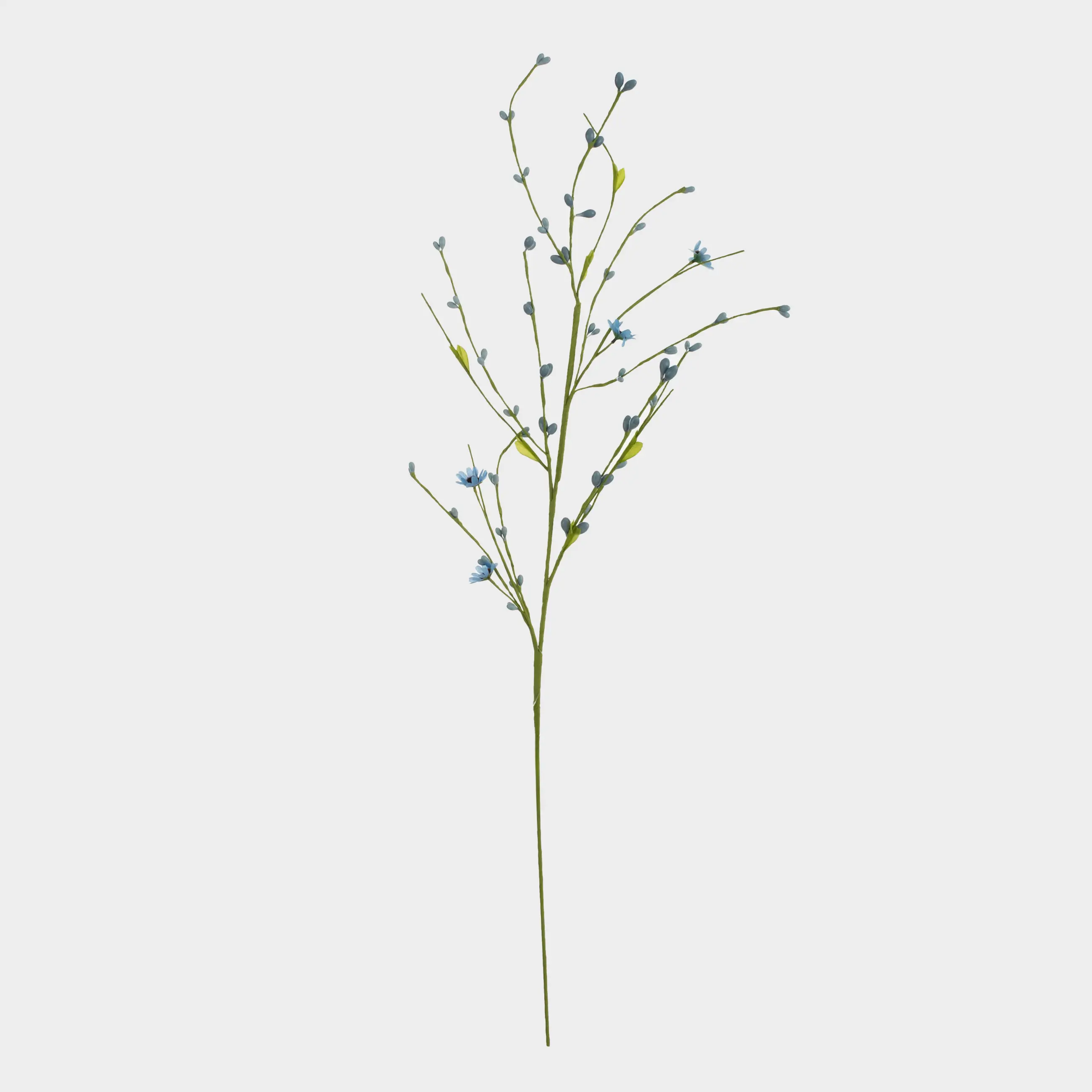 Ветка декоративная, 70 см, пластик/металл, Голубые цветы, Easter decor