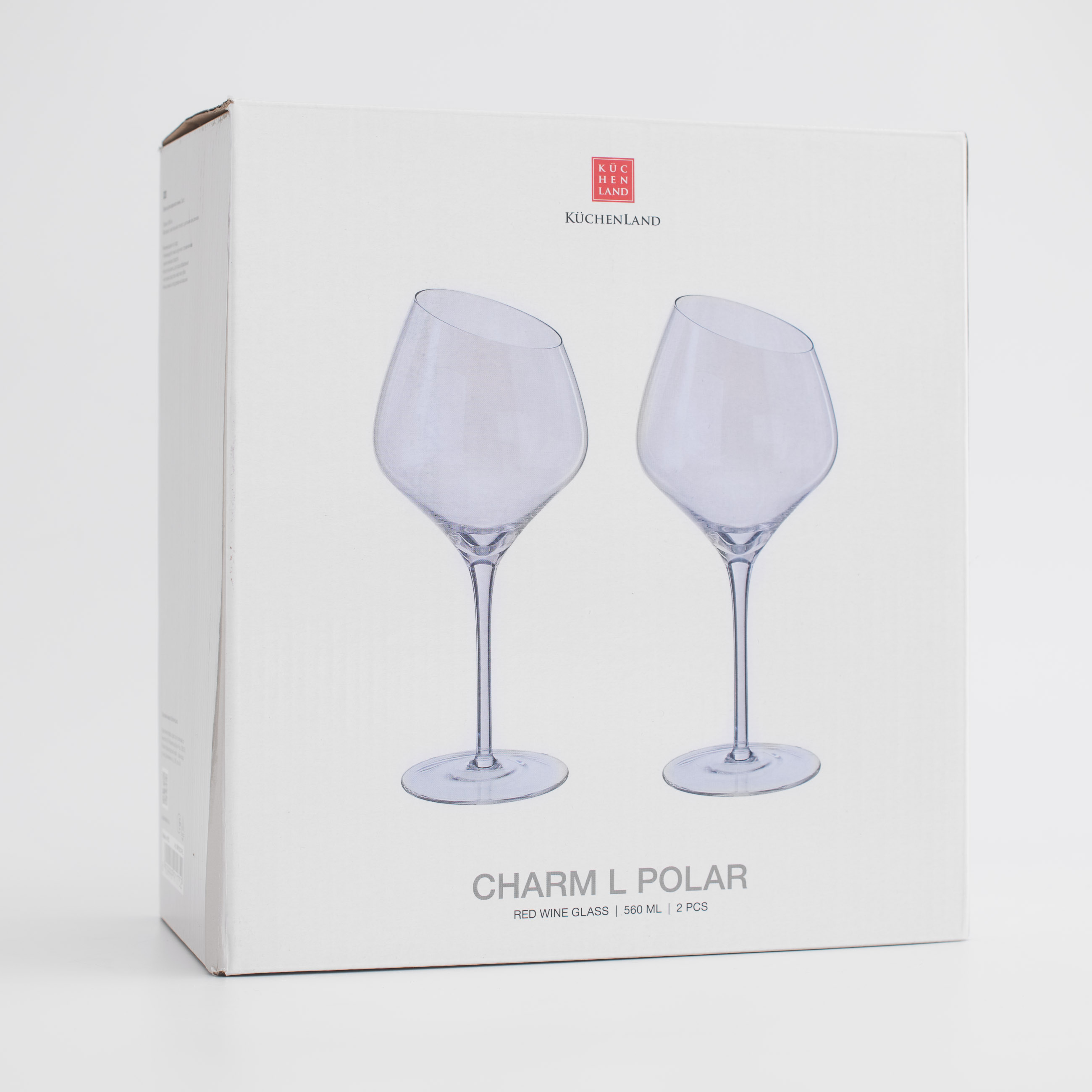 Қызыл шарап бокалы, 560 мл, 2 дана, шыны, інжу, Charm l polar, image-4