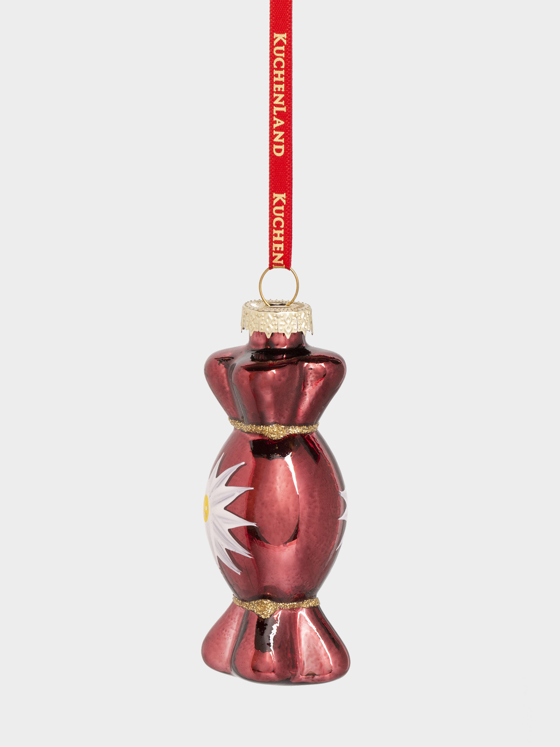 Шырша ойыншықтарының жиынтығы, 6 см, 2 дана, шыны, Кәмпит, Figure christmas, image-2