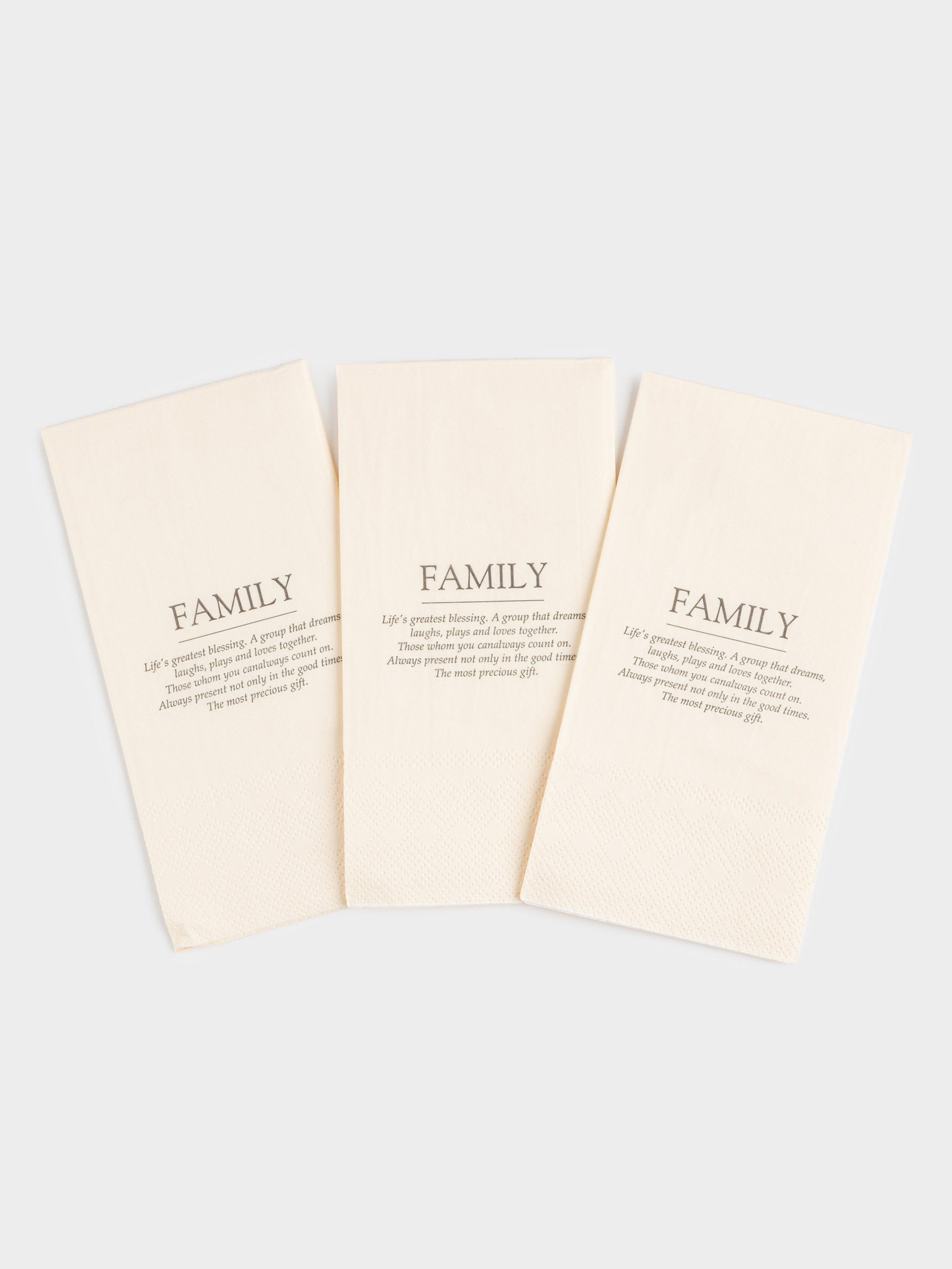 Қағаз майлықтар, 33х33 см, 20 дана, тікбұрышты, ақ, Family, Course, image-2