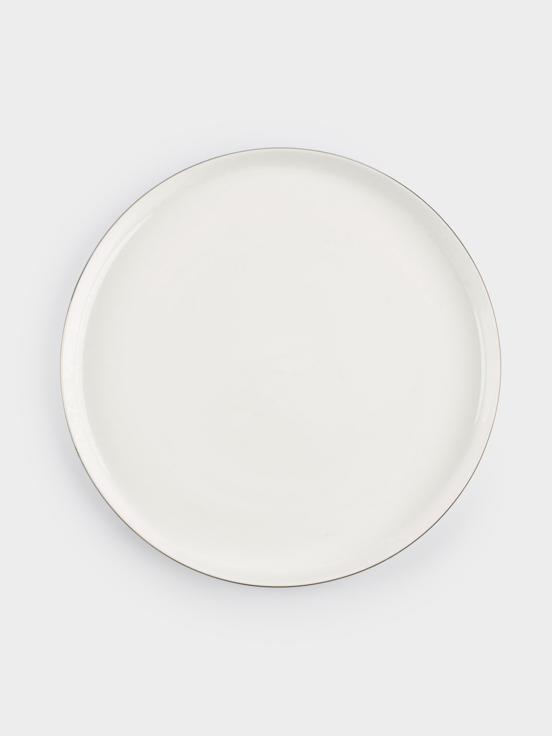 Түскі ас тәрелкесі, 26 см, фарфор F, ақ, Ideal silver, image-1