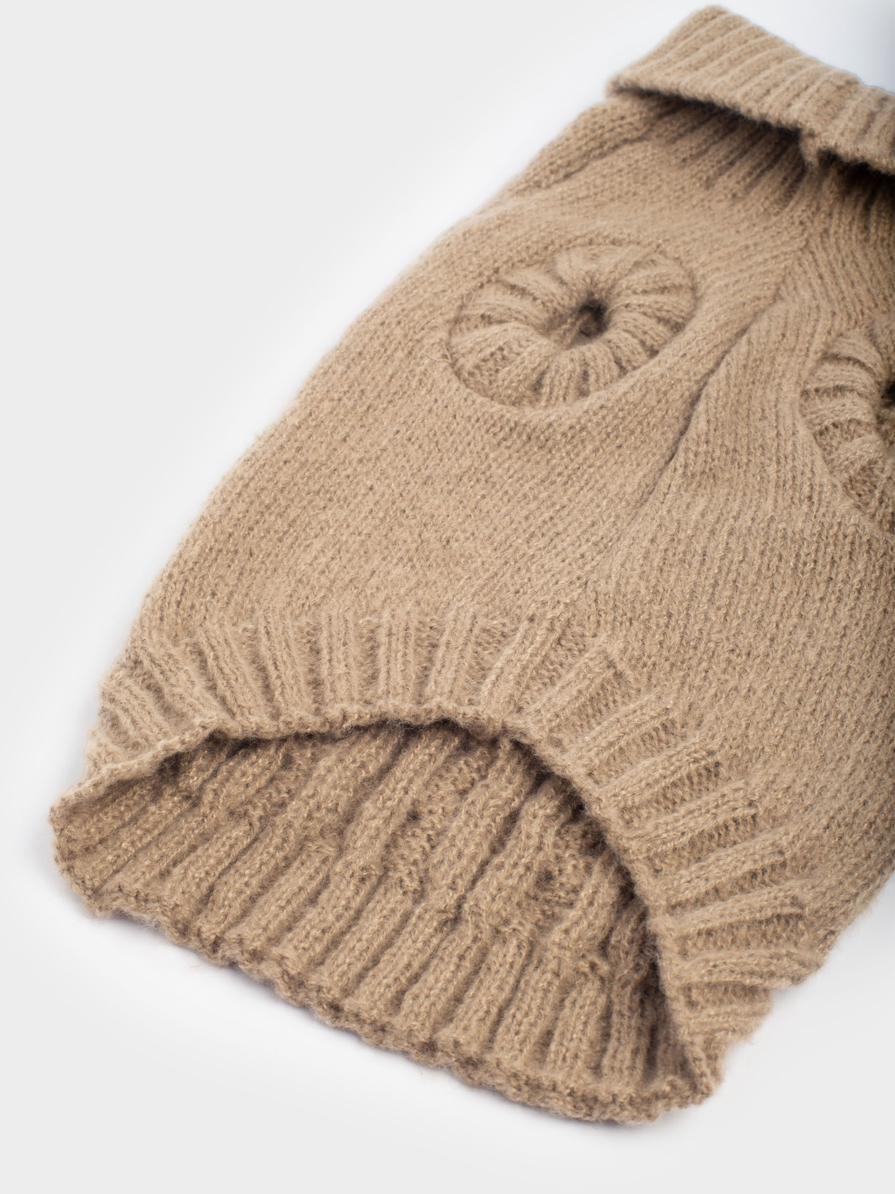 Жануарлар свитері, 38 см, өлшемі М, полиэстер, қоңыр, Өрімдер, Fashion pet, image-2