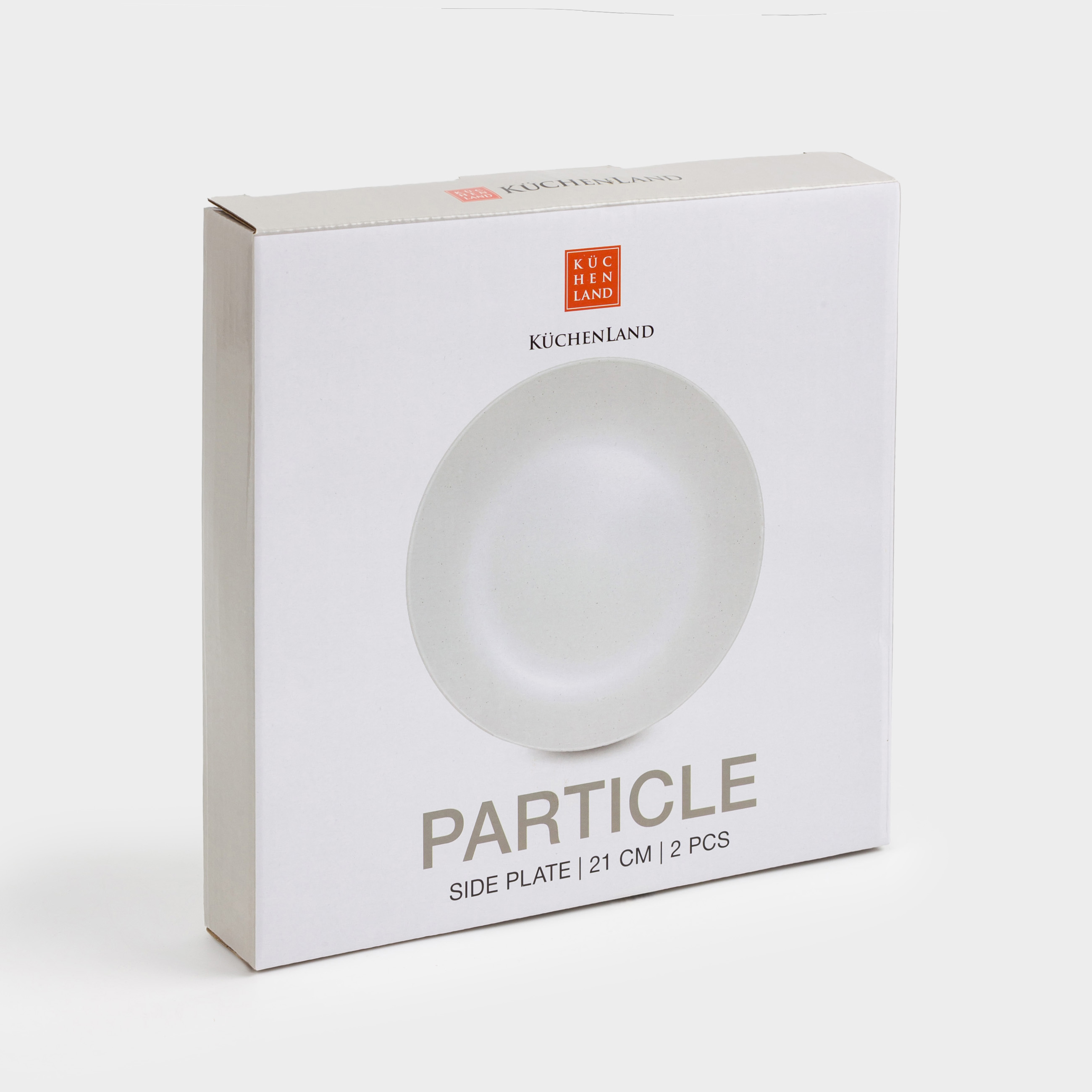 Тарелка закусочная, 21 см, 2 шт, керамика, молочная, в крапинку, Particle, image-6