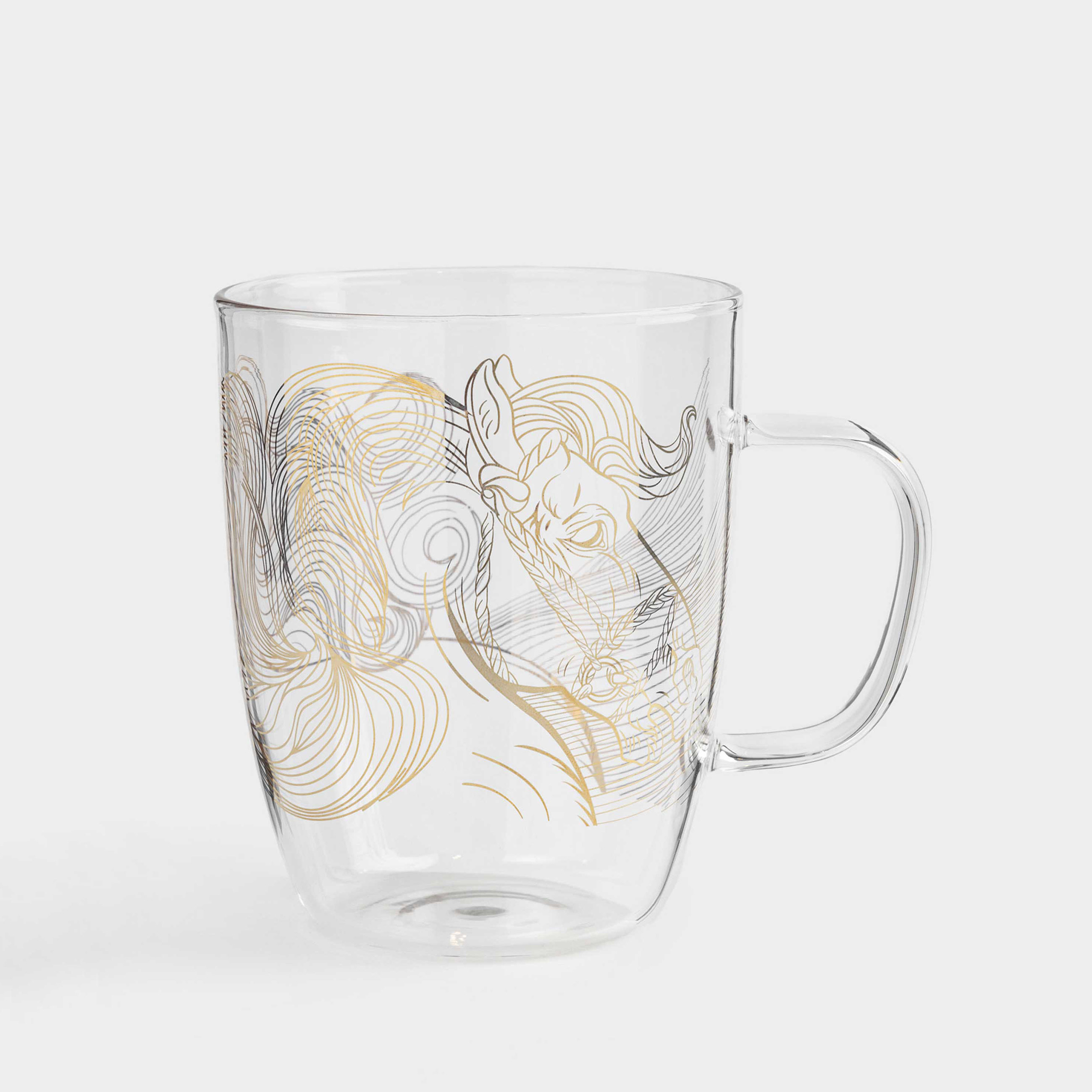Кружка, 580 мл, Лошади, Horse gold