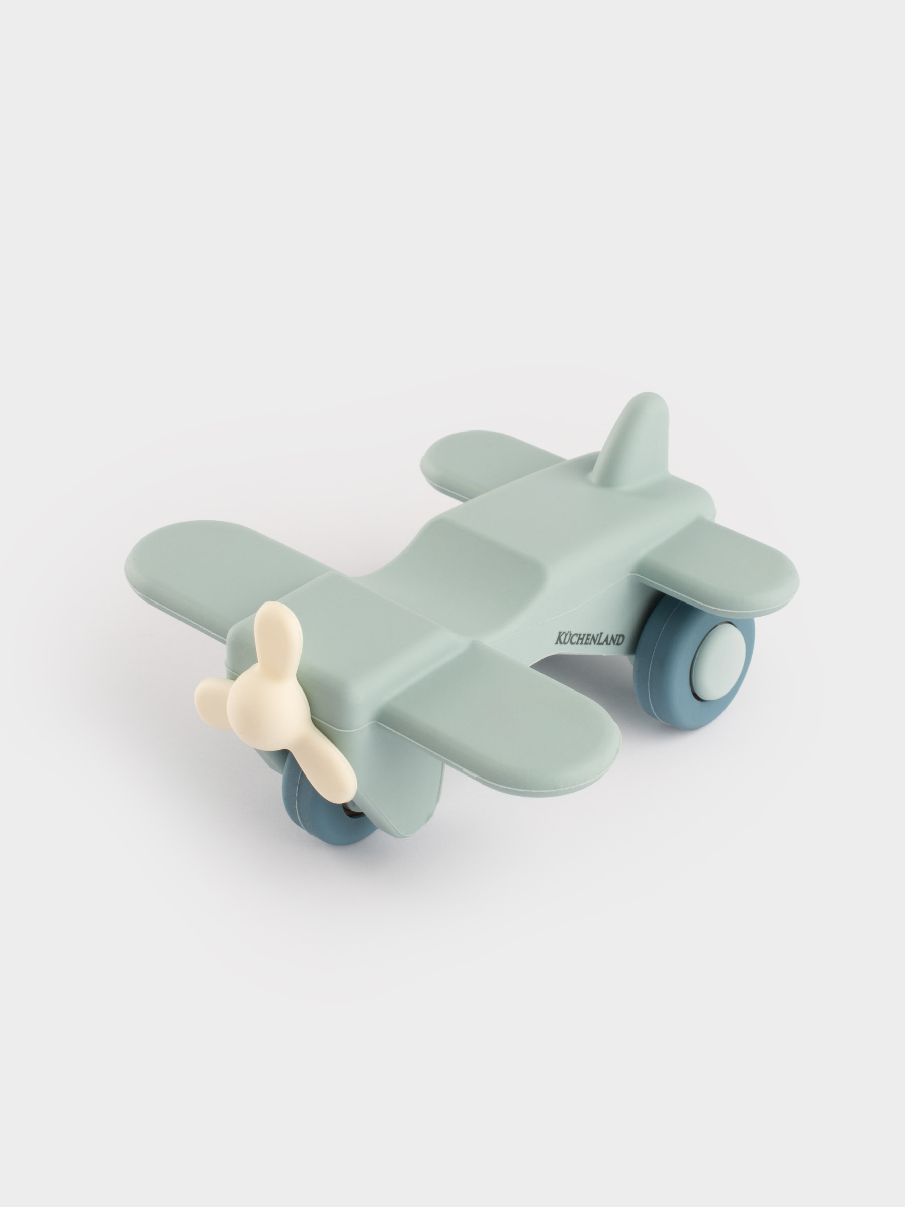 Игрушка, 11х5 см, силикон, голубая, Самолет, Kiddy, image-1