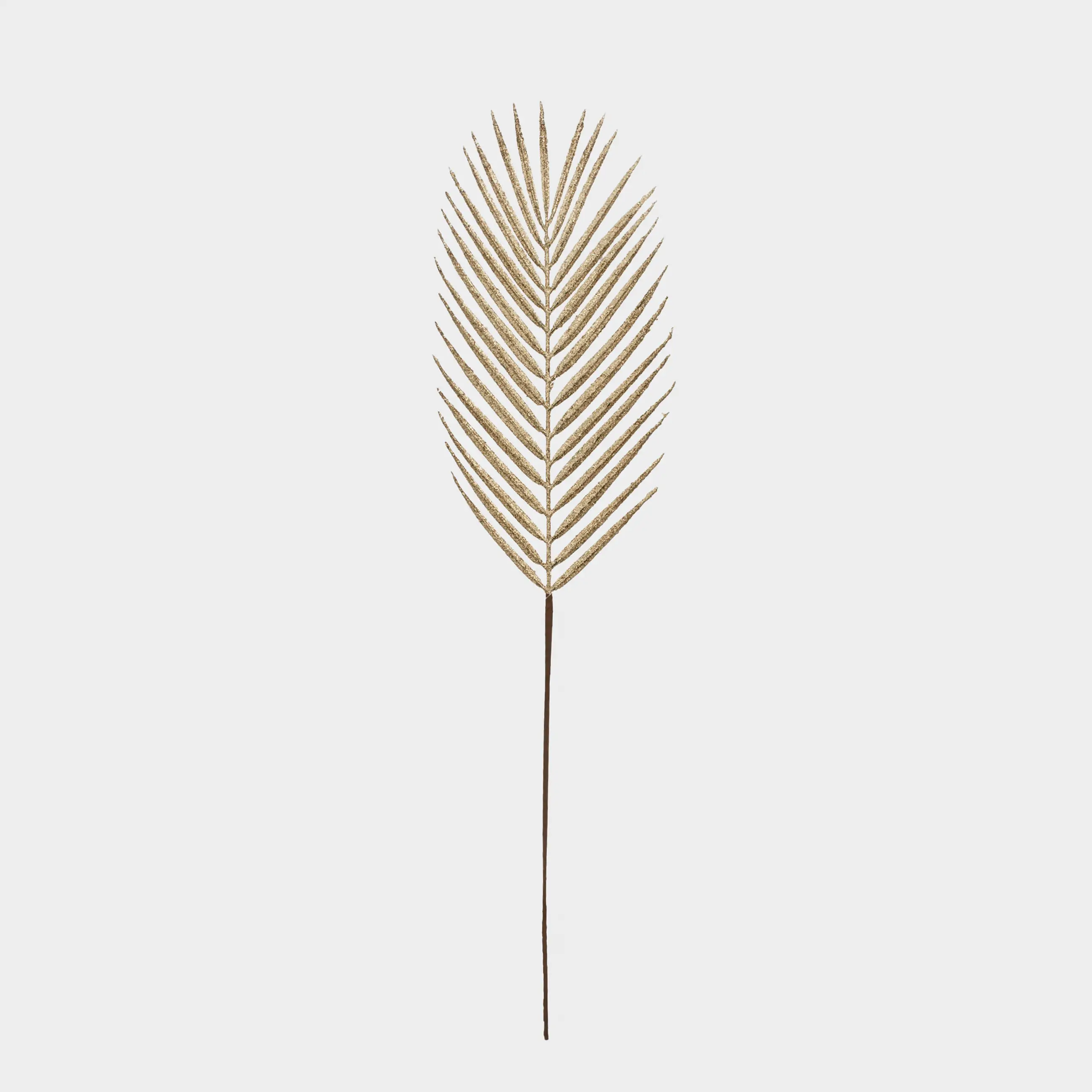 Ветка декоративная, 66 см, пластик/бумага, шампань, Лист, Palm decor