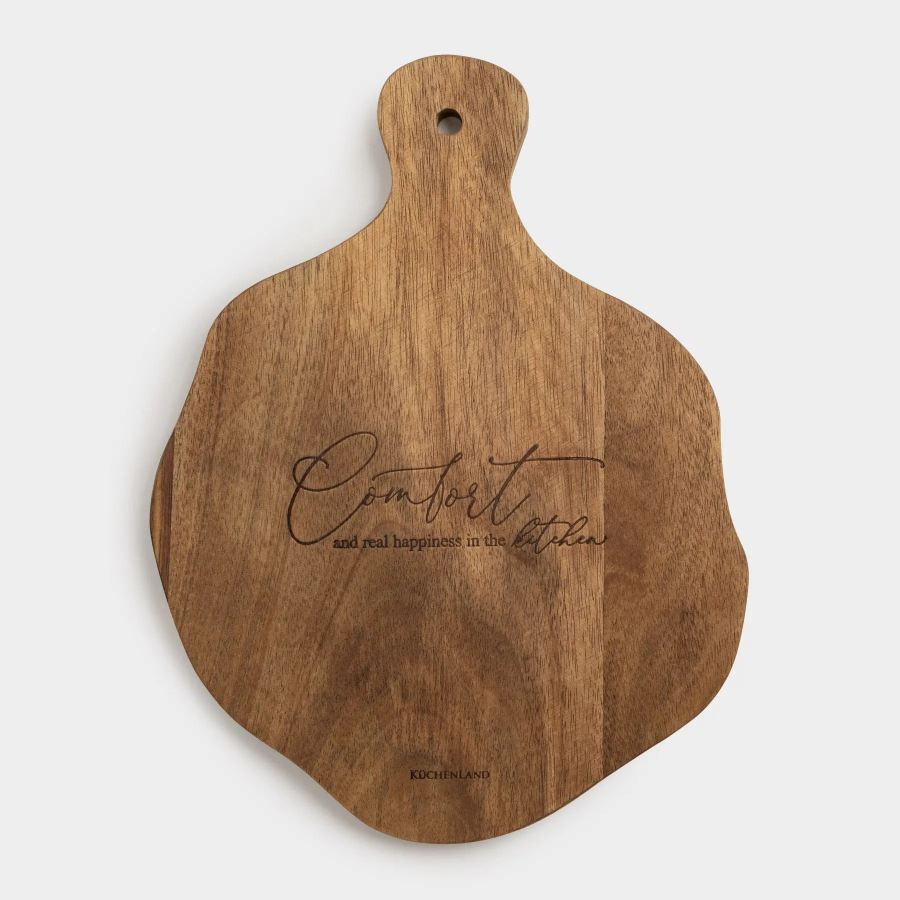 Кесу тақтасы, 25х28 см, сабы бар, ағаш, пішінді, Comfort, Noble tree