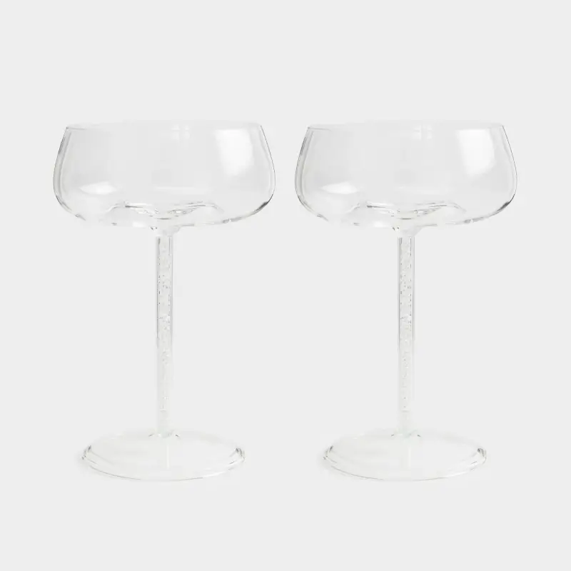 Бокал-креманка для шампанского, 270 мл, 2 шт, стекло Б/стразы, Sorento crystal, image-0