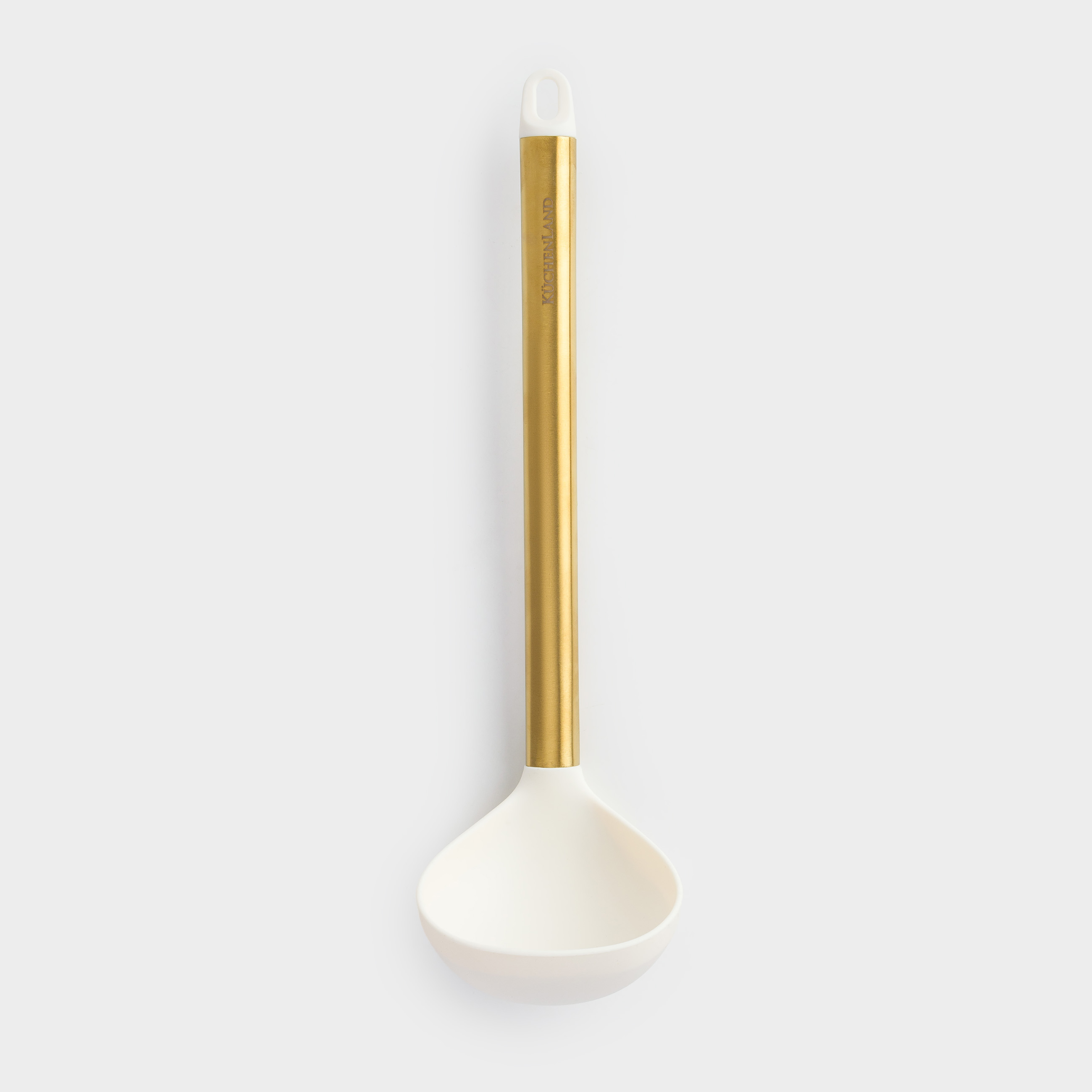 Шөміш, 31 см, болат/силикон, сүт түстес, Bello gold, image-0