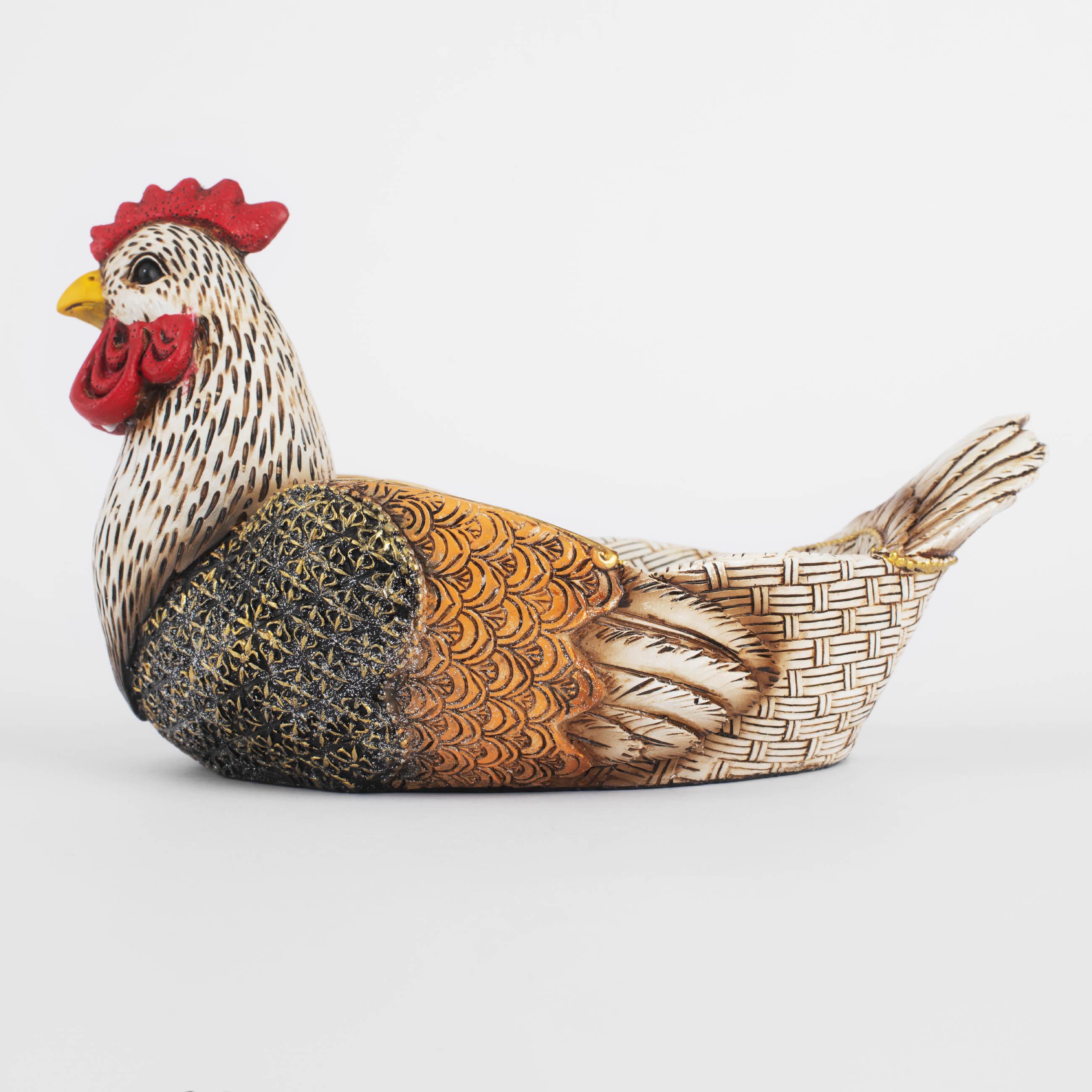 Конфетница, 25х17 см, полирезин, цветная, Курица, Natural Easter, image-2
