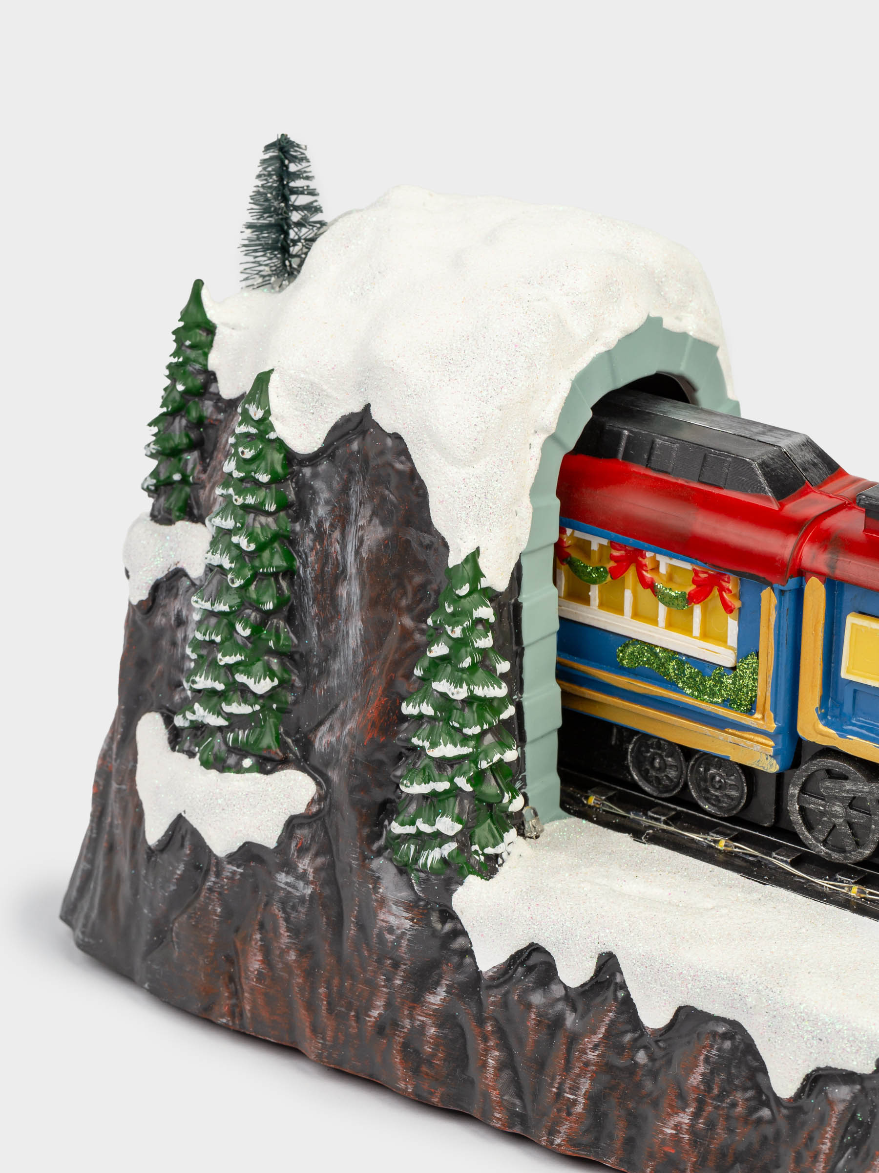 Статуэтка, 39х17 см, с подсветкой, анимированная, полирезин, Поезд, Christmas style, image-4