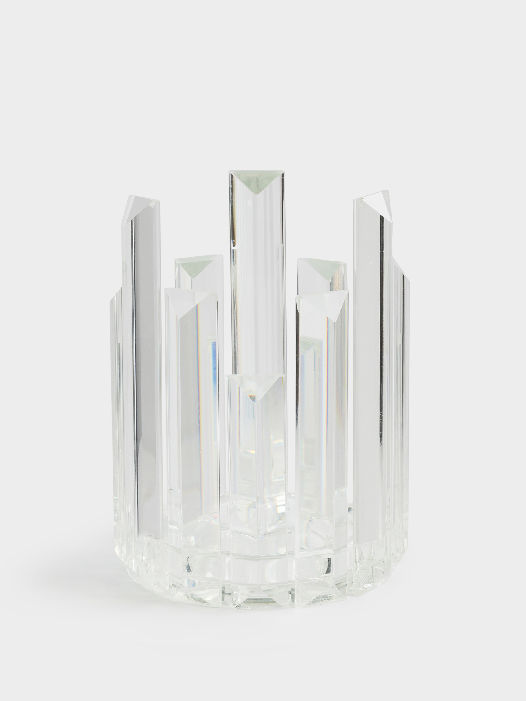 Шам ұстағыш, 15 см, цилиндрлік шамға арналған, хрусталь шыны, Lux crystal, image-0