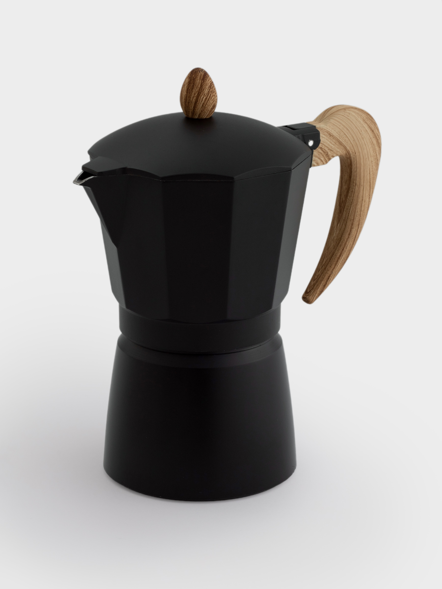 Кофеварка гейзерная, 300 мл, алюминий/пластик, черная, Espresso, image-3