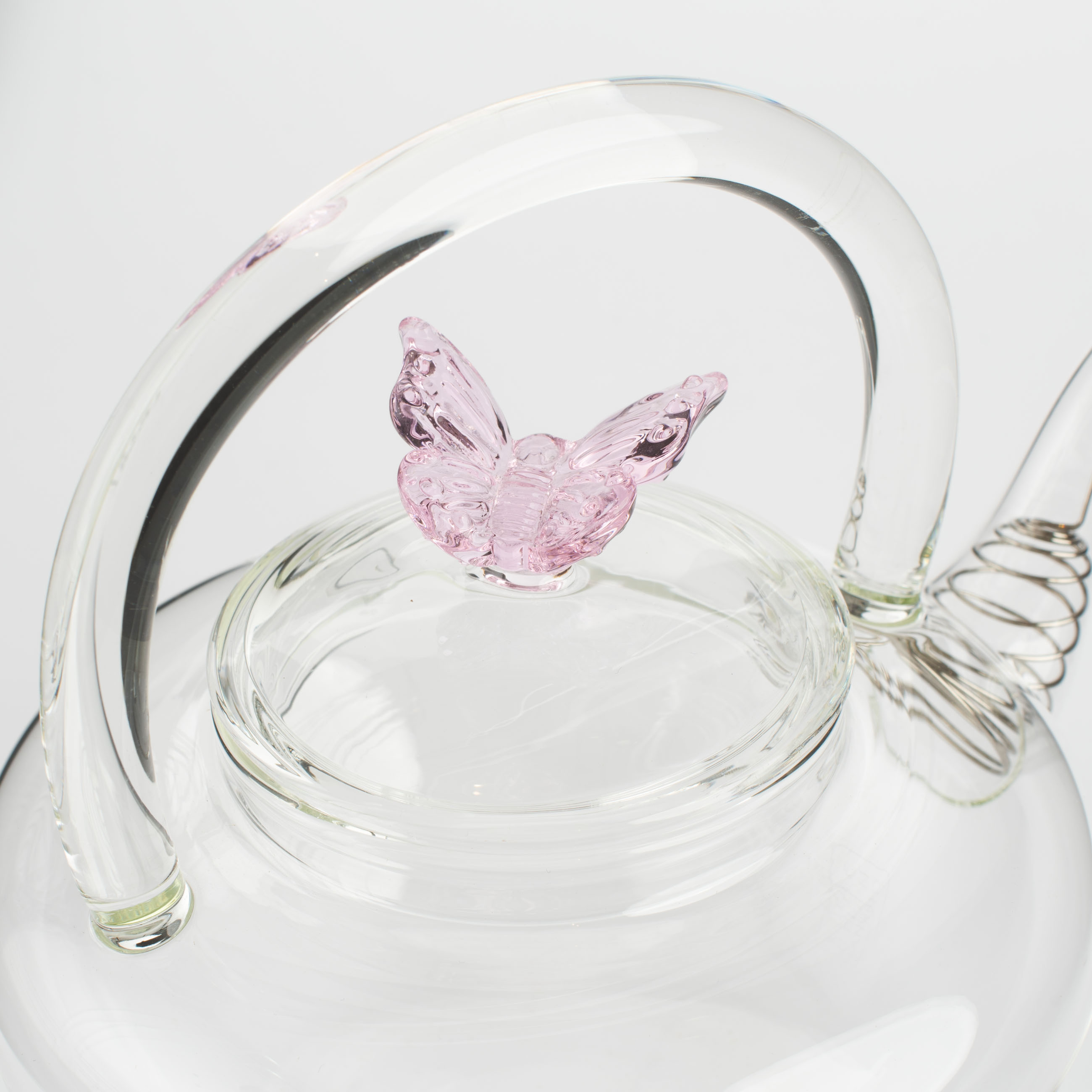 Чайник заварочный, 600 мл, стекло Б/сталь, Бабочка, Butterfly, image-2