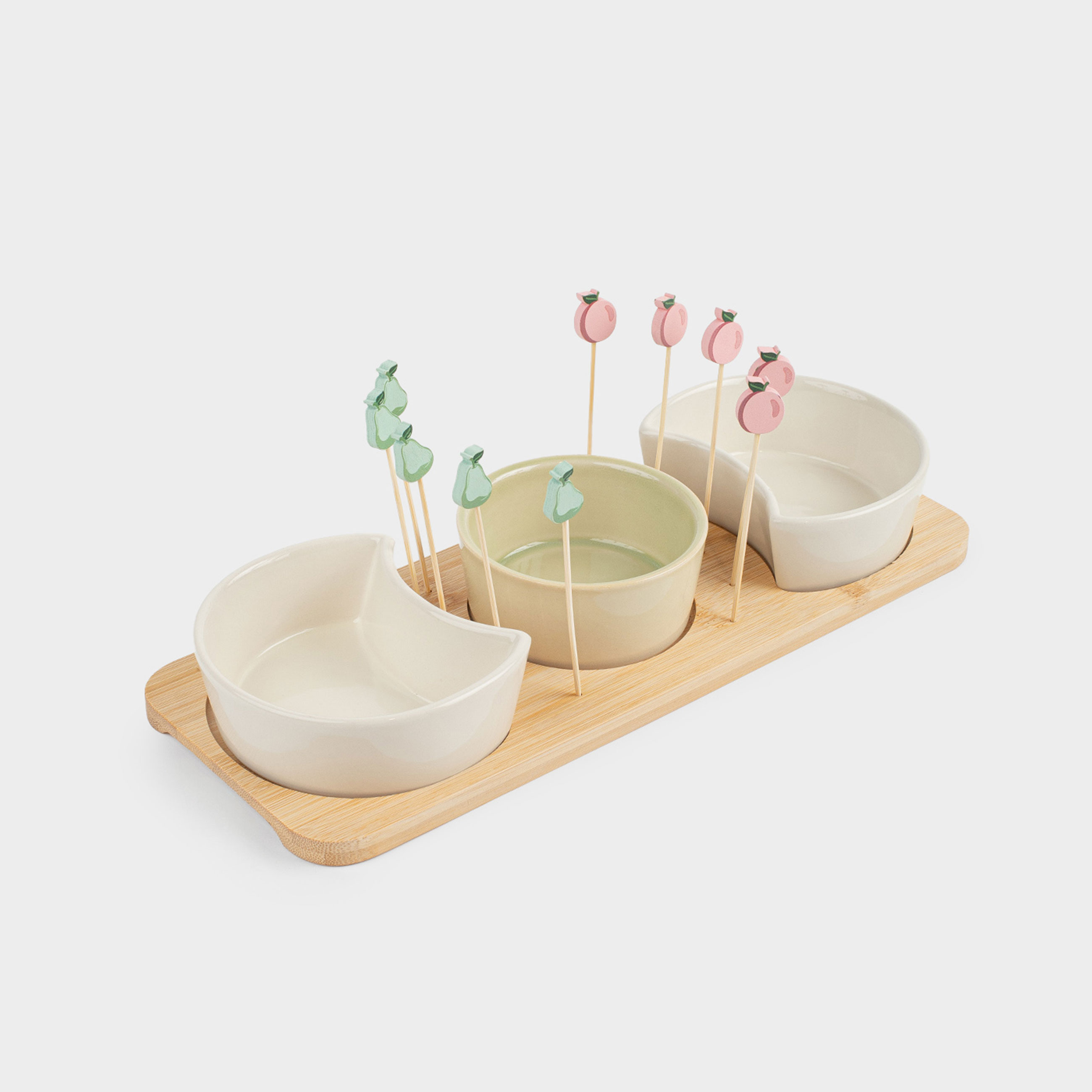 Набор для закусок, на подставке, со шпажками, Bamboo