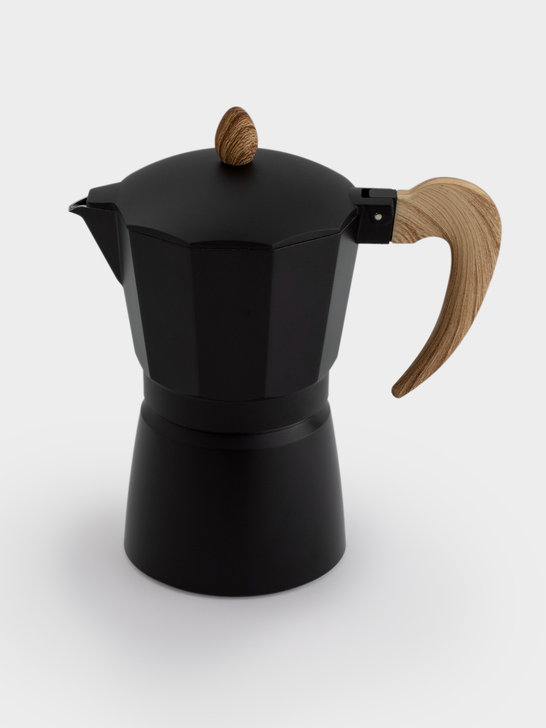 Кофеварка гейзерная, 300 мл, алюминий/пластик, черная, Espresso, image-2