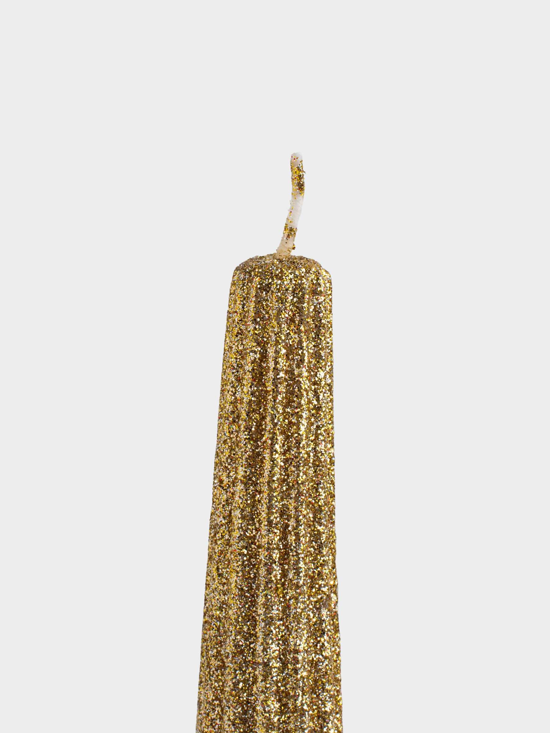 Шам, 30 см, жұқа, жарқыраған, шампан, Ribbed candle, image-1