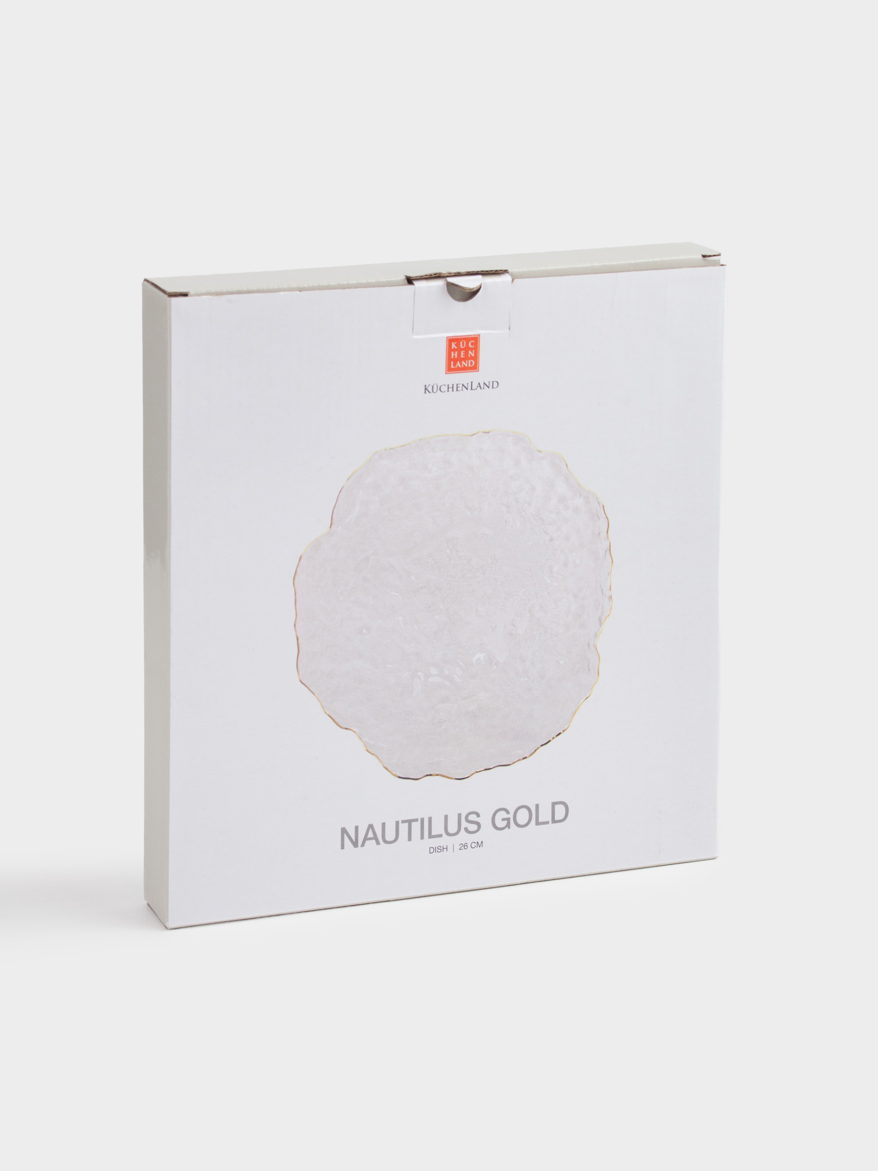 Блюдо, 26 см, стекло, с золотистым кантом, Nautilus gold, image-5