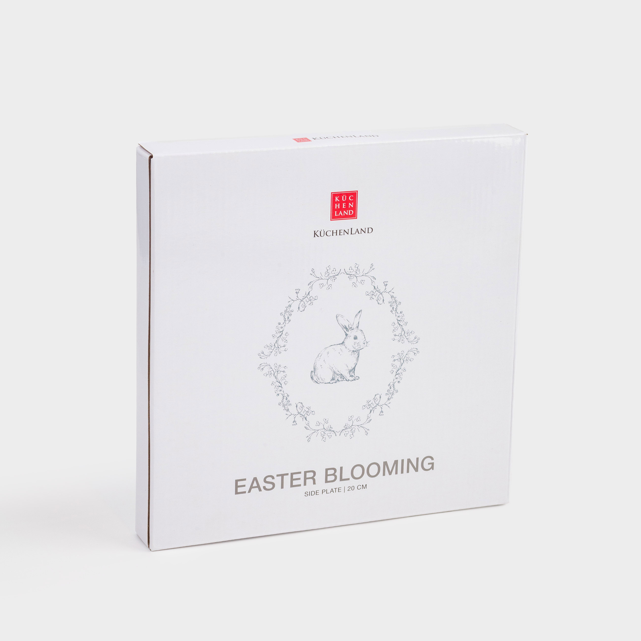 Тарелка закусочная, 20 см, фарфор Fine Bone China, белая, Кролик и цветы, Easter blooming, image-5