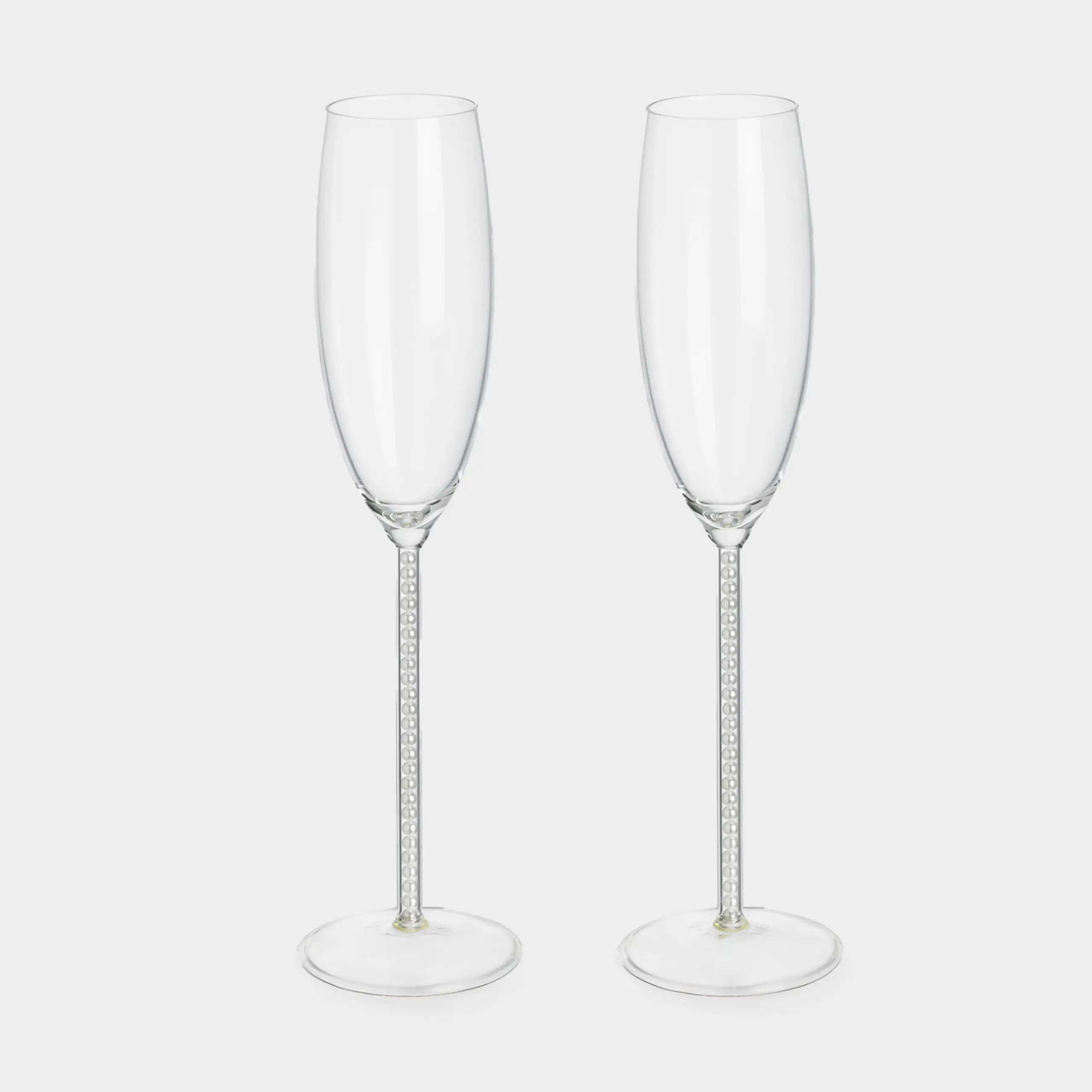 Шампан бокалы, 200 мл, 2 дана, інжу-маржаны бар, шыны/пластик, Crystal pearl 