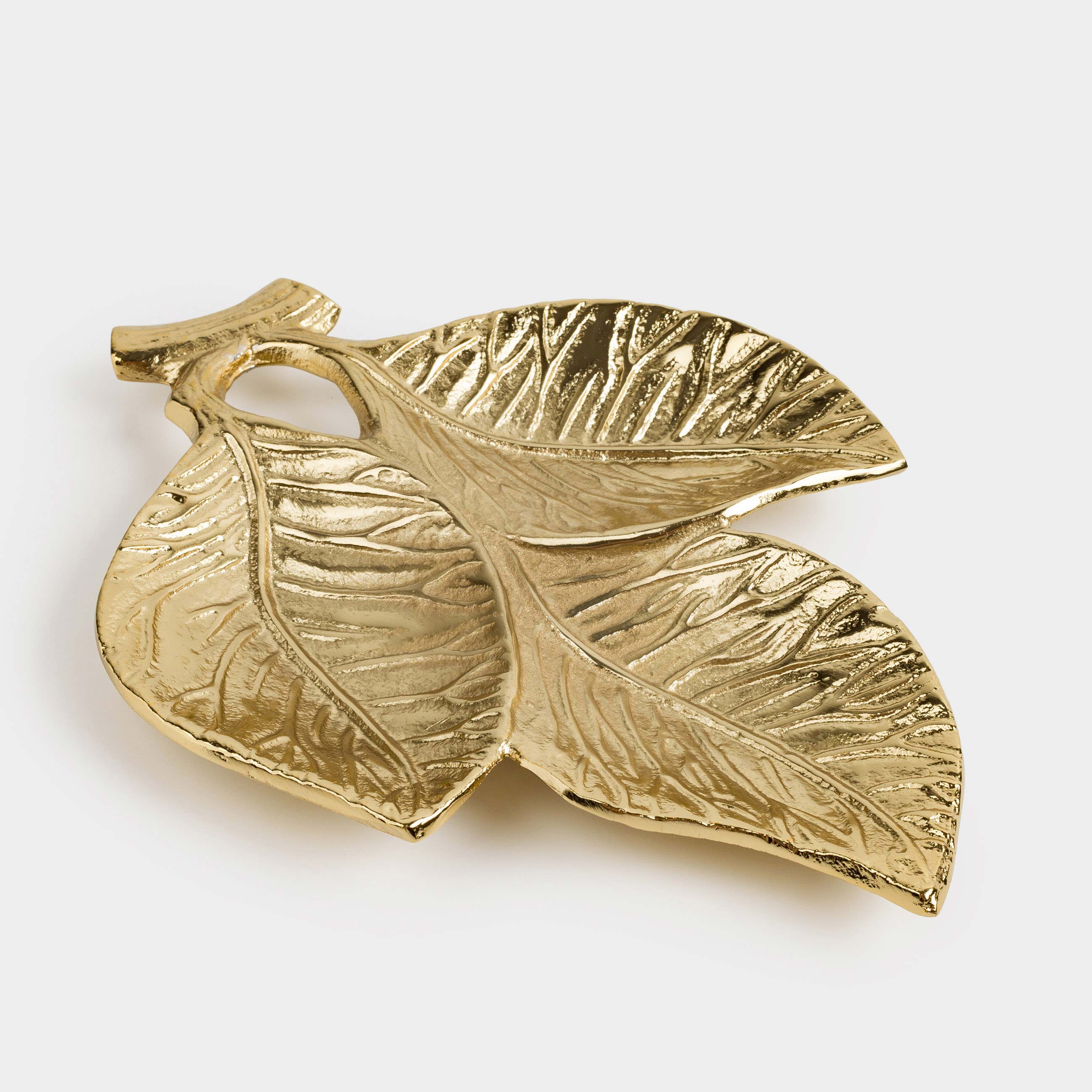 Менажница, 24х18 см, 3 отд, металл, золотистая, Листья, Fantastic gold, image-2