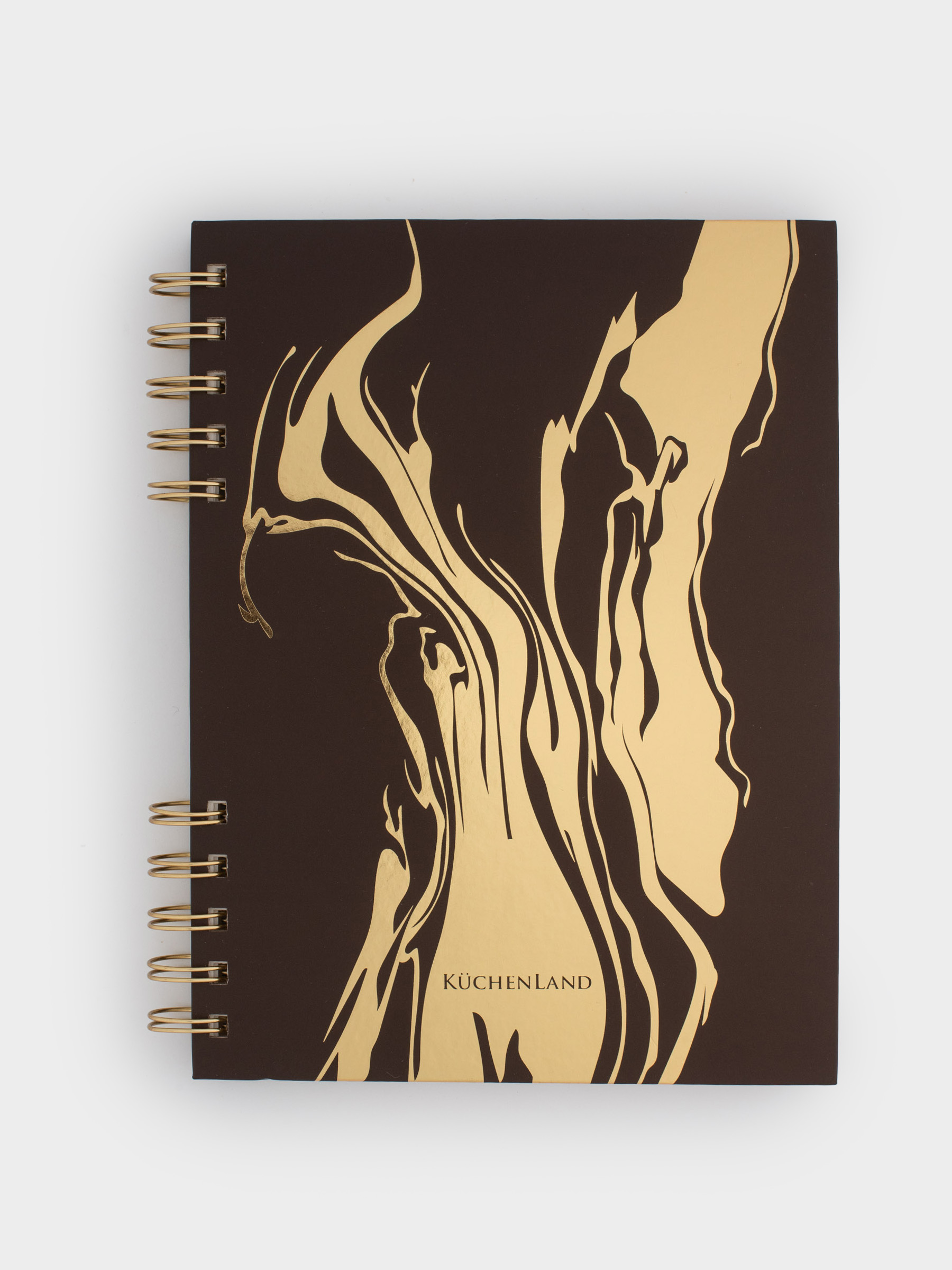 Блокнот для записей, 15х20 см, 100 л, на кольцах, картон, Разводы, Stationery, image-1