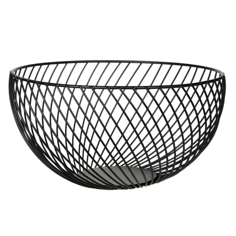 Корзина для фруктов, 26 см, металл, черная, Twist black ,image-0