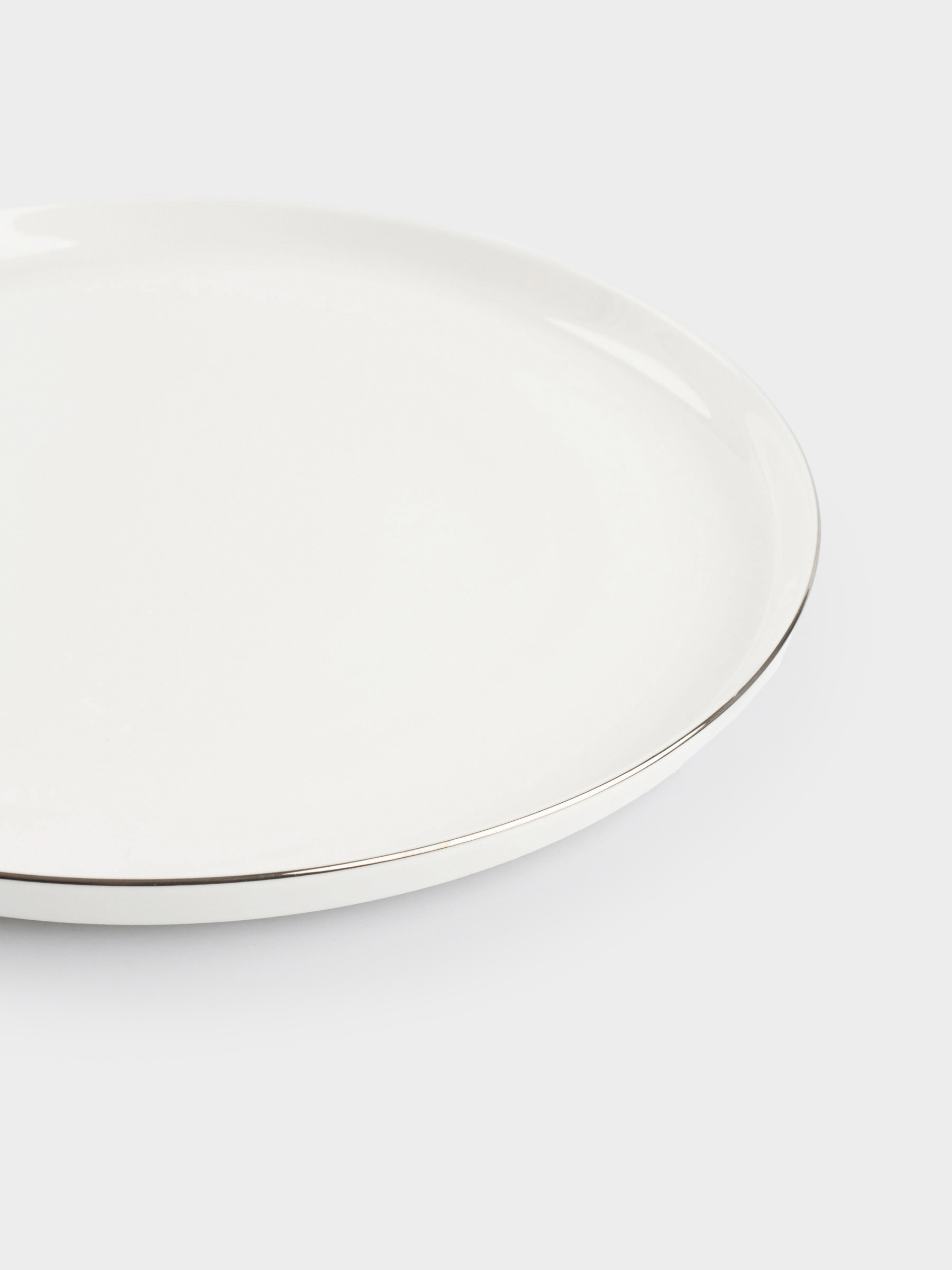 Тарелка обеденная, 26 см, фарфор F, белая, Ideal silver, image-4