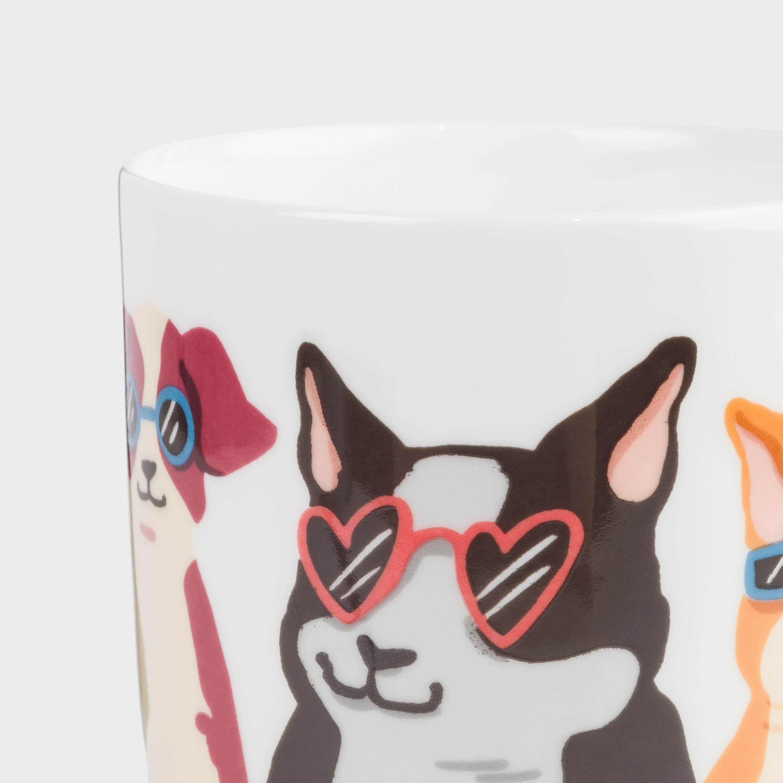 Кружка, 500 мл, фарфор F, белая, Собаки в очках, Dog, image-5